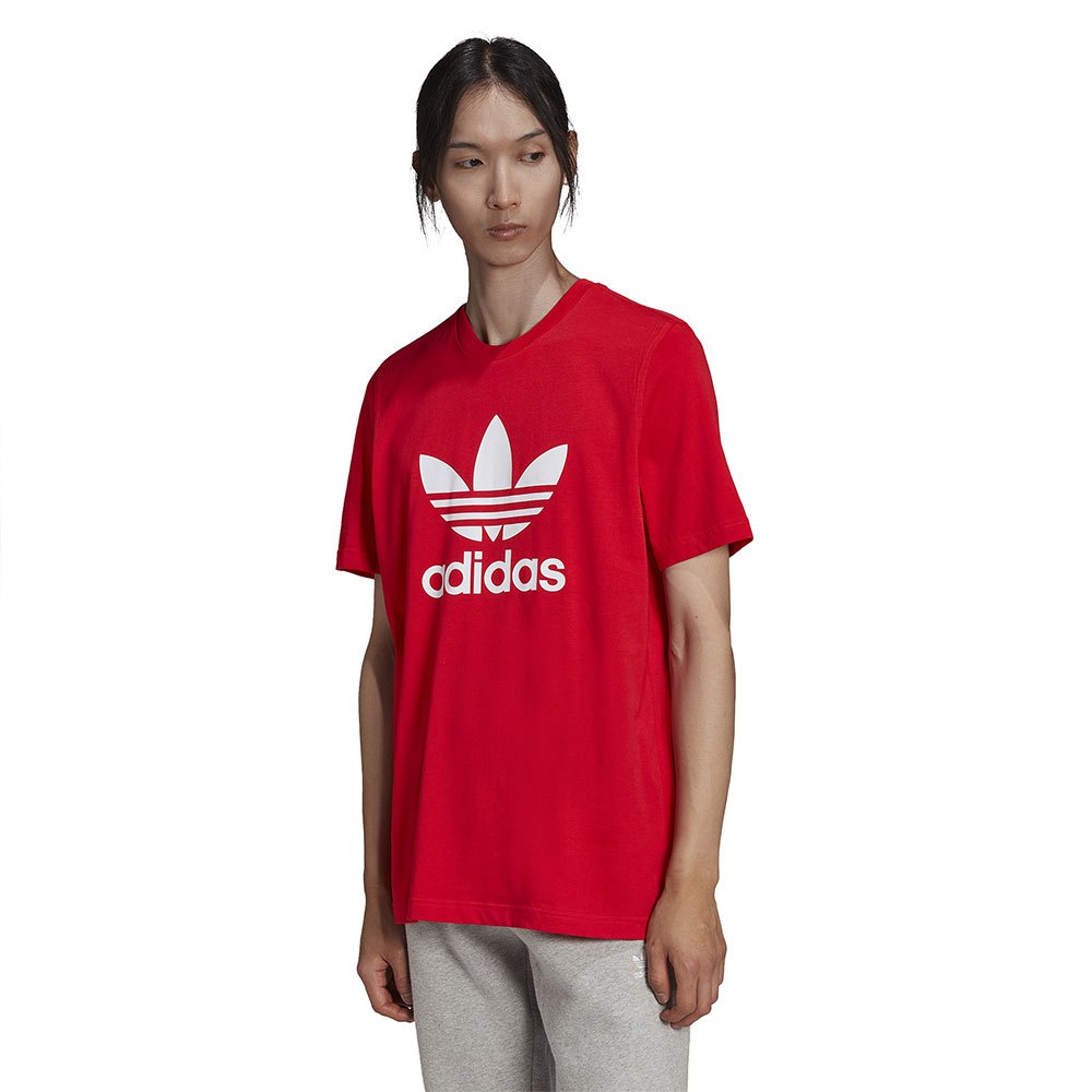 Adidas Originals Trefoil Kurzärmeliges T-shirt S Vivid Red / White günstig online kaufen