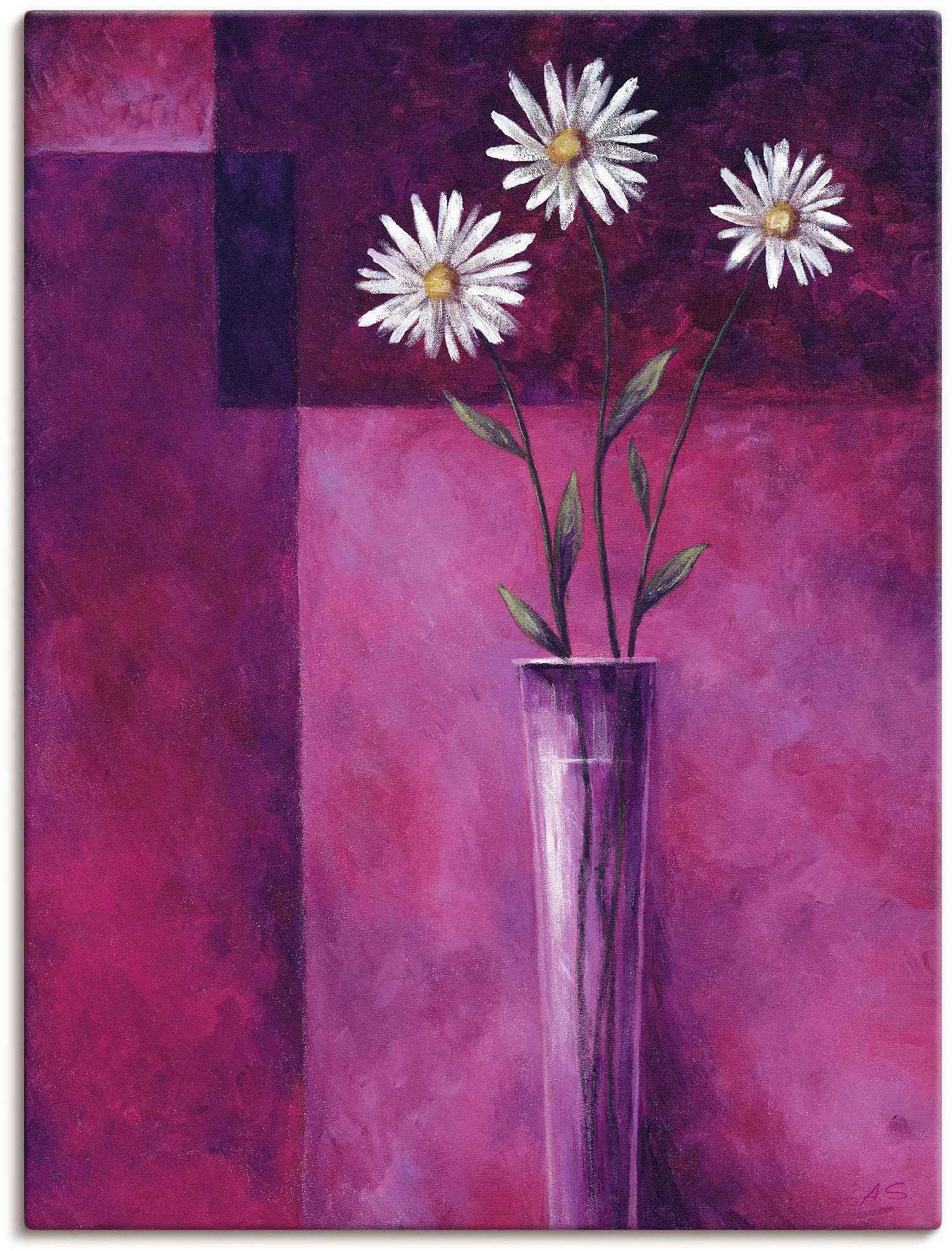 Artland Wandbild "Margeriten", Blumen, (1 St.), als Leinwandbild in verschi günstig online kaufen
