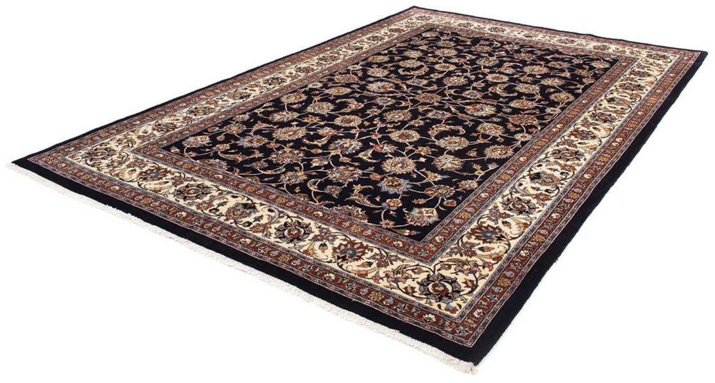 morgenland Wollteppich »Kaschmar Blumenmuster Blu scuro 286 x 198 cm«, rech günstig online kaufen