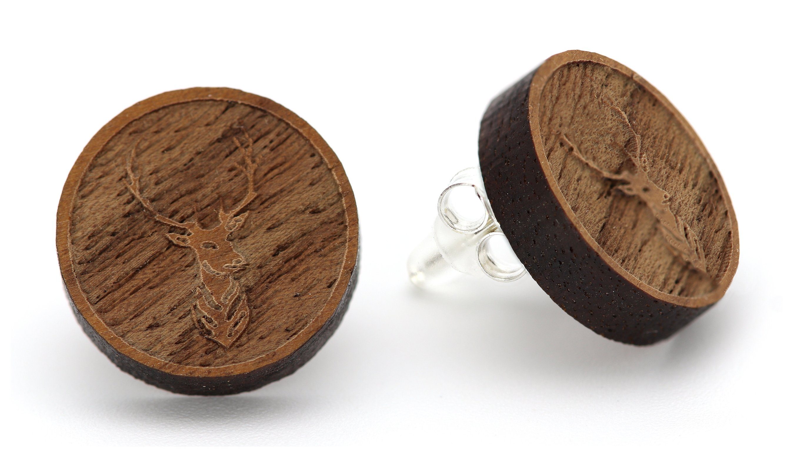 NaturSchatulle Paar Ohrstecker 3D Gravuren (Lebensbaum, günstig online kaufen