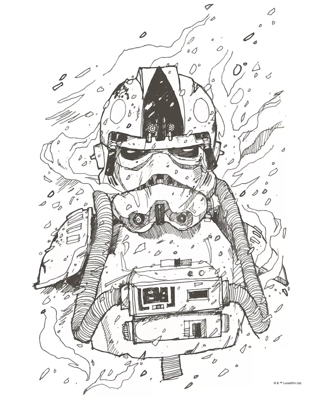 Komar Wandbild "Star Wars Pilot Drawing", (1 St.) günstig online kaufen