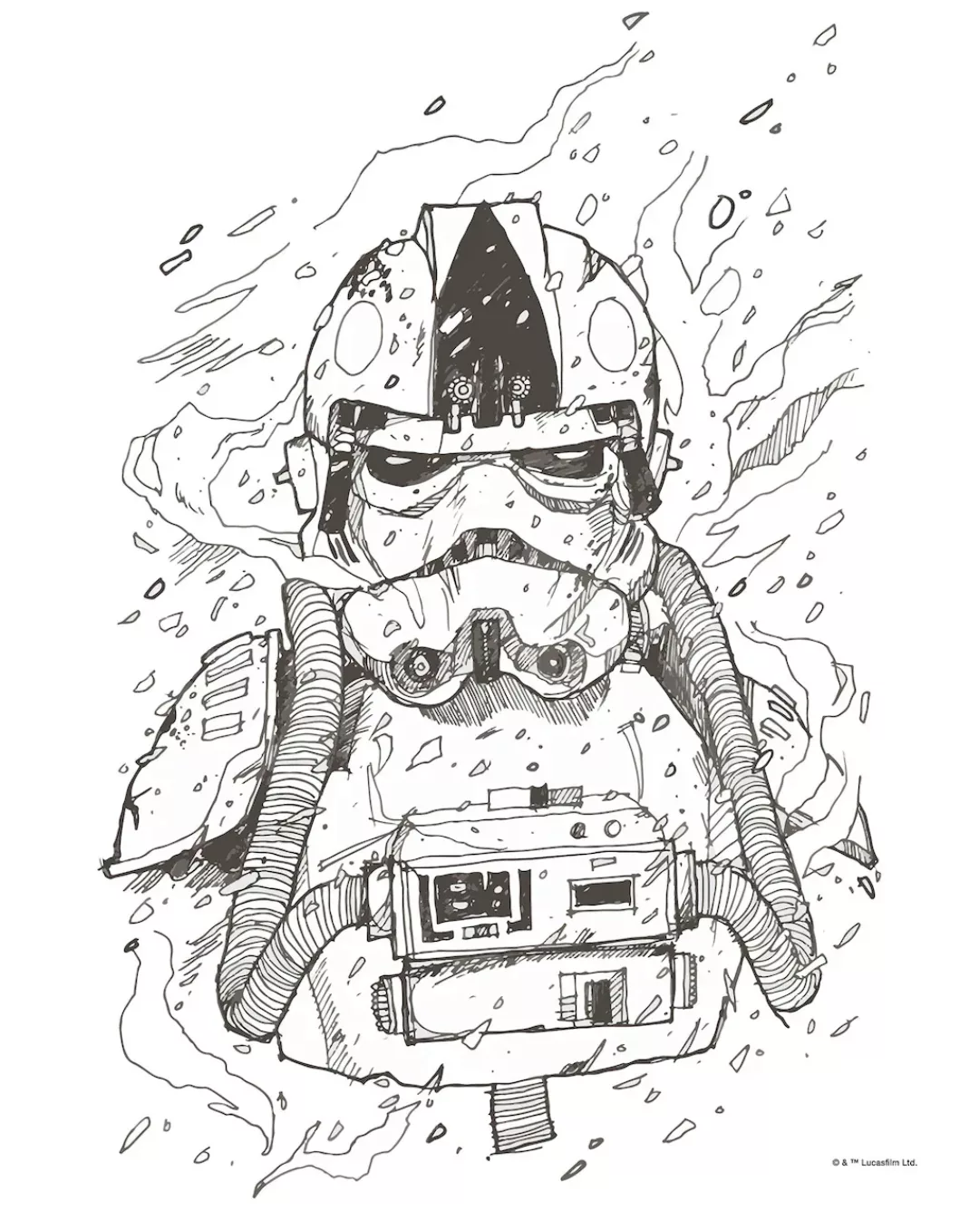 Komar Wandbild "Star Wars Pilot Drawing", (1 St.), Kinderzimmer, Schlafzimm günstig online kaufen