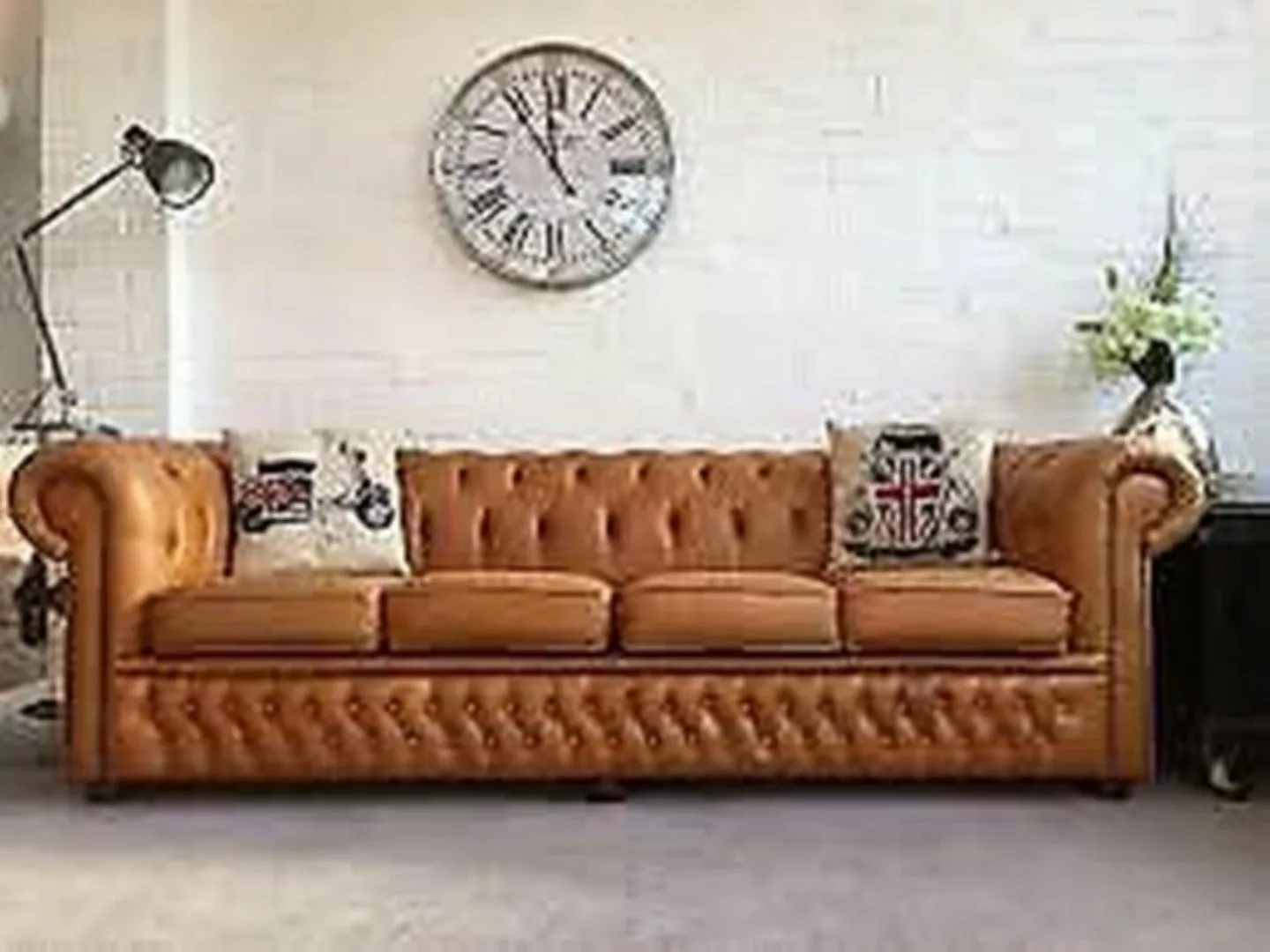 JVmoebel Chesterfield-Sofa XXL Big Sofa Couch Chesterfield 245cm Polster So günstig online kaufen