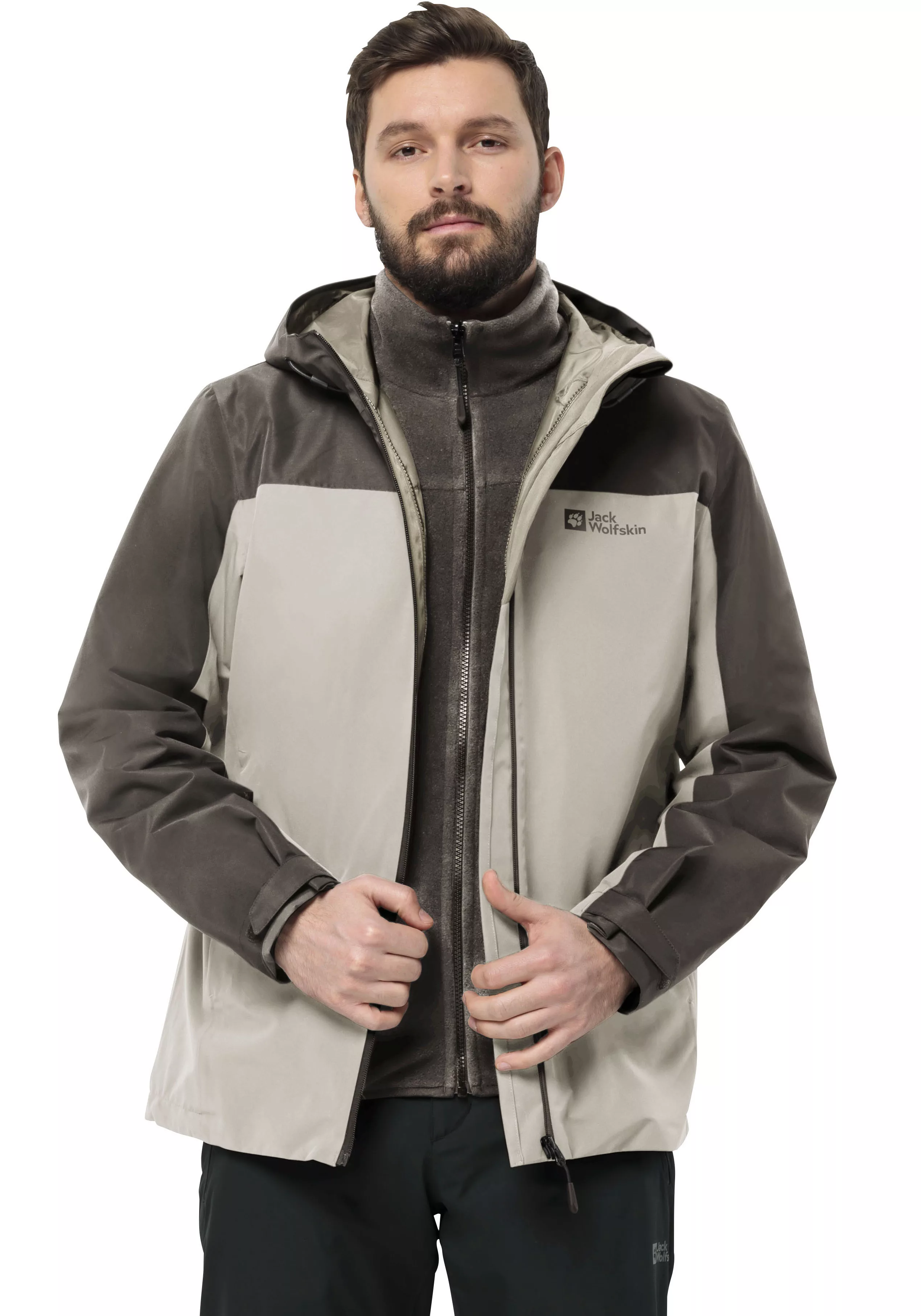 Jack Wolfskin 3-in-1-Funktionsjacke "TAUBENBERG 3IN1 JKT M", mit Kapuze, mi günstig online kaufen