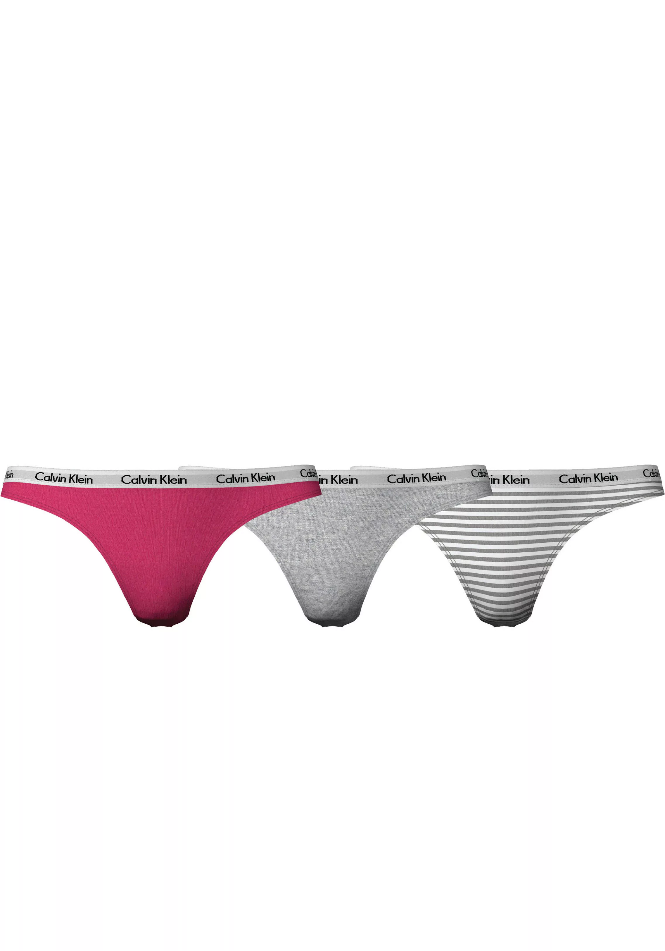 Calvin Klein Underwear Slip, (Packung, 3 St., 3er-Pack), in uni und gestrei günstig online kaufen