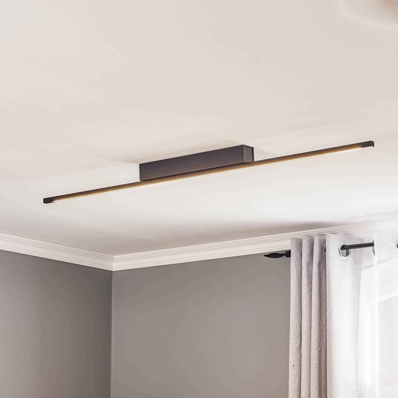 Quitani LED-Deckenleuchte Tolu, schwarz, 118 cm günstig online kaufen