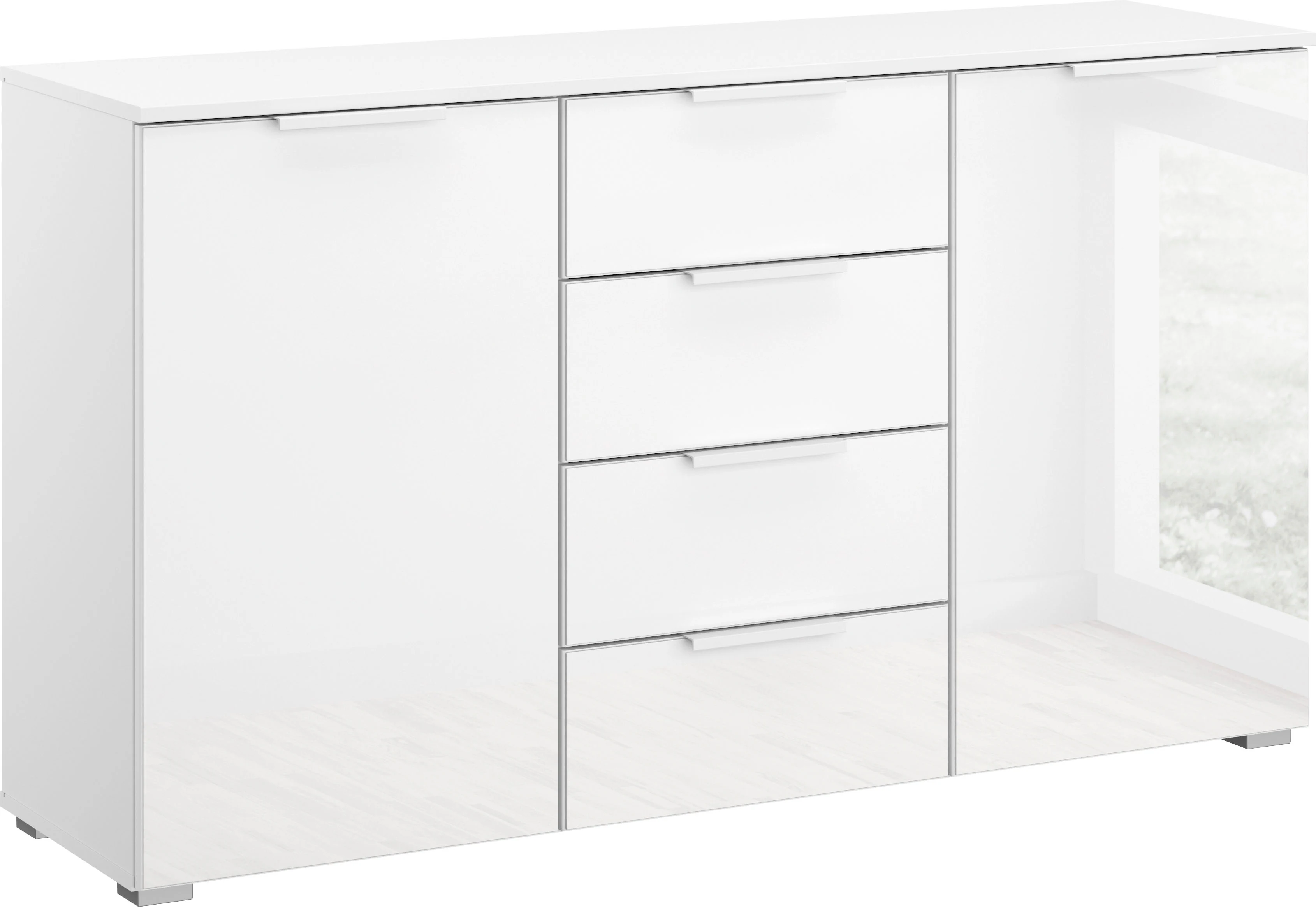 rauch Kommode "Sideboard Schubladenkommode Kombikommode KOLUNA mit Glasfron günstig online kaufen