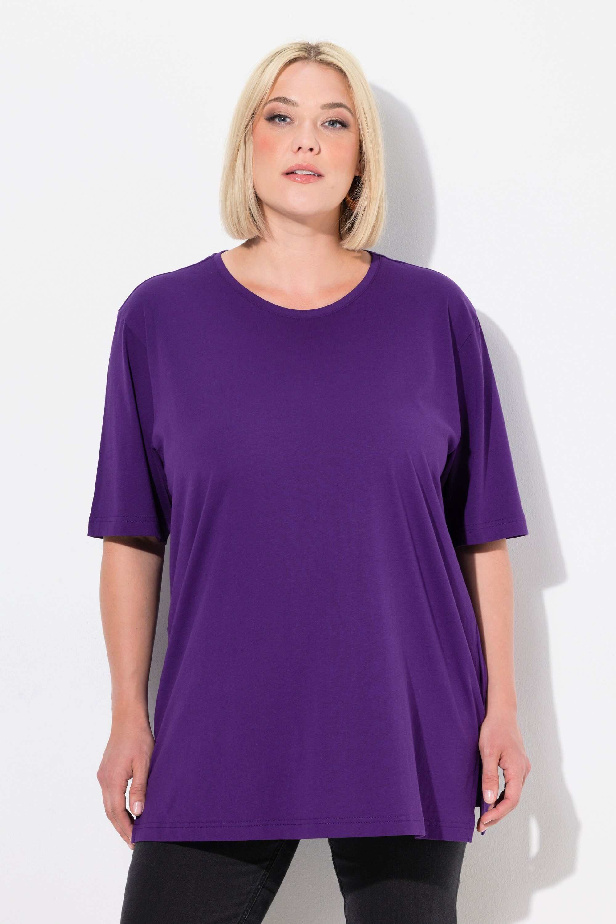 Ulla Popken T-Shirt T-Shirt Rundhalsausschnitt Relaxed günstig online kaufen