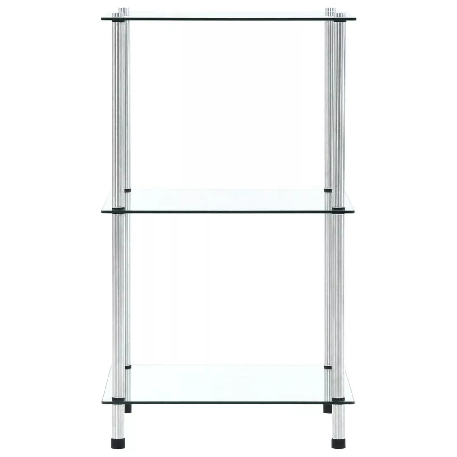 Regal Mit 3 Ablagen Transparent 40x40x67 Cm Hartglas günstig online kaufen