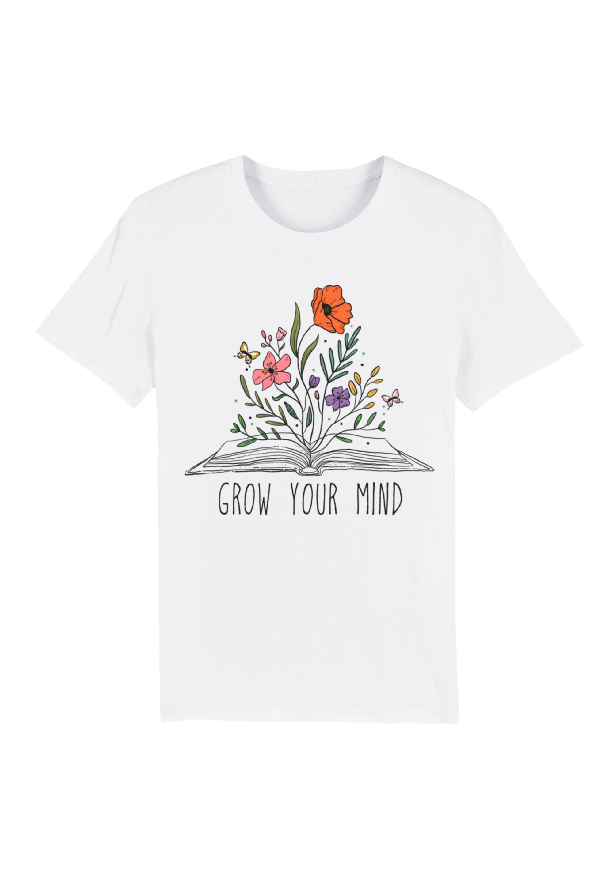 F4NT4STIC T-Shirt "Flower grow your mind book", Premium Qualität, Unisex Sc günstig online kaufen