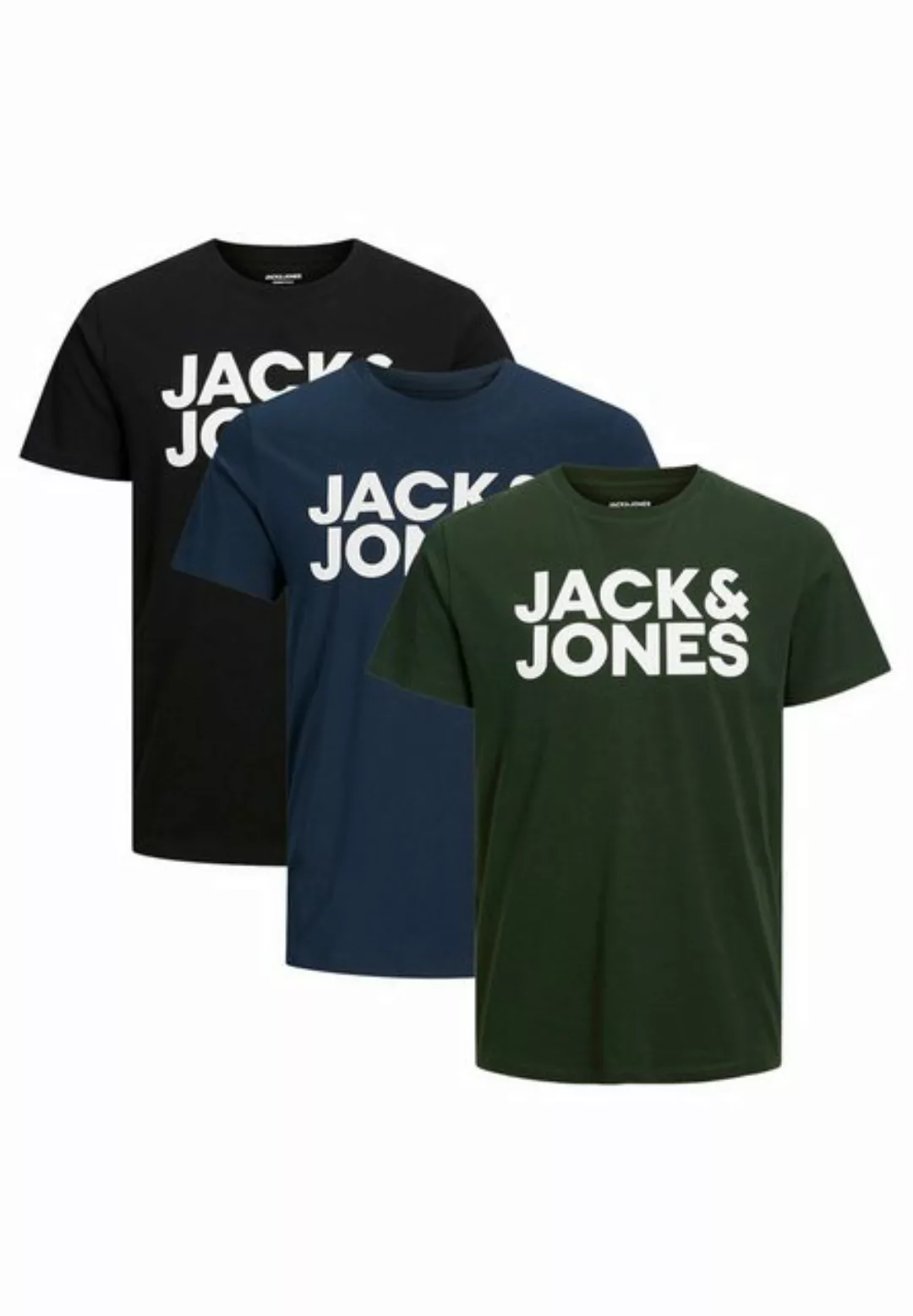 Jack & Jones T-Shirt 3er Pack Corp (Spar-Set, 3-tlg) T-Shirt - Baumwolle - günstig online kaufen