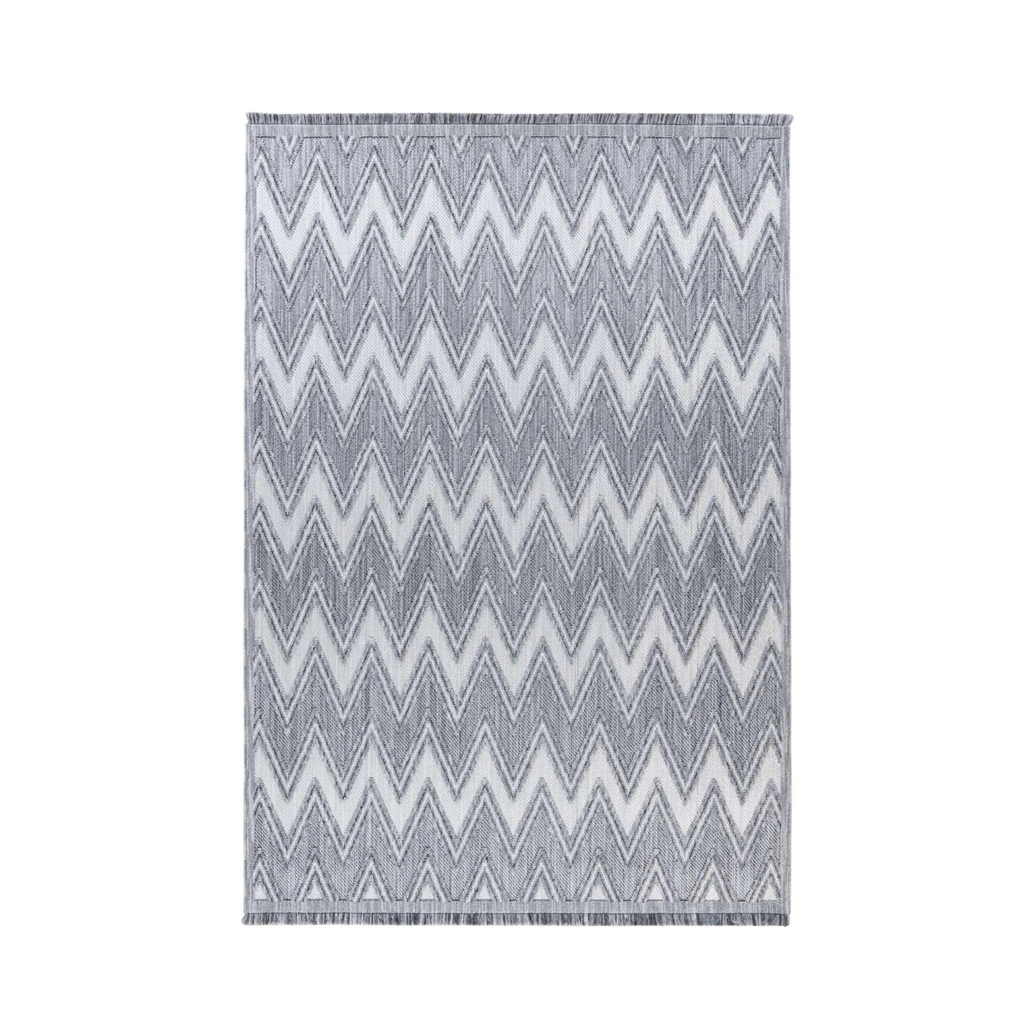 MeGusta Kurzflor Teppich Modern Grau - Weiß 80x150 cm Carmen günstig online kaufen
