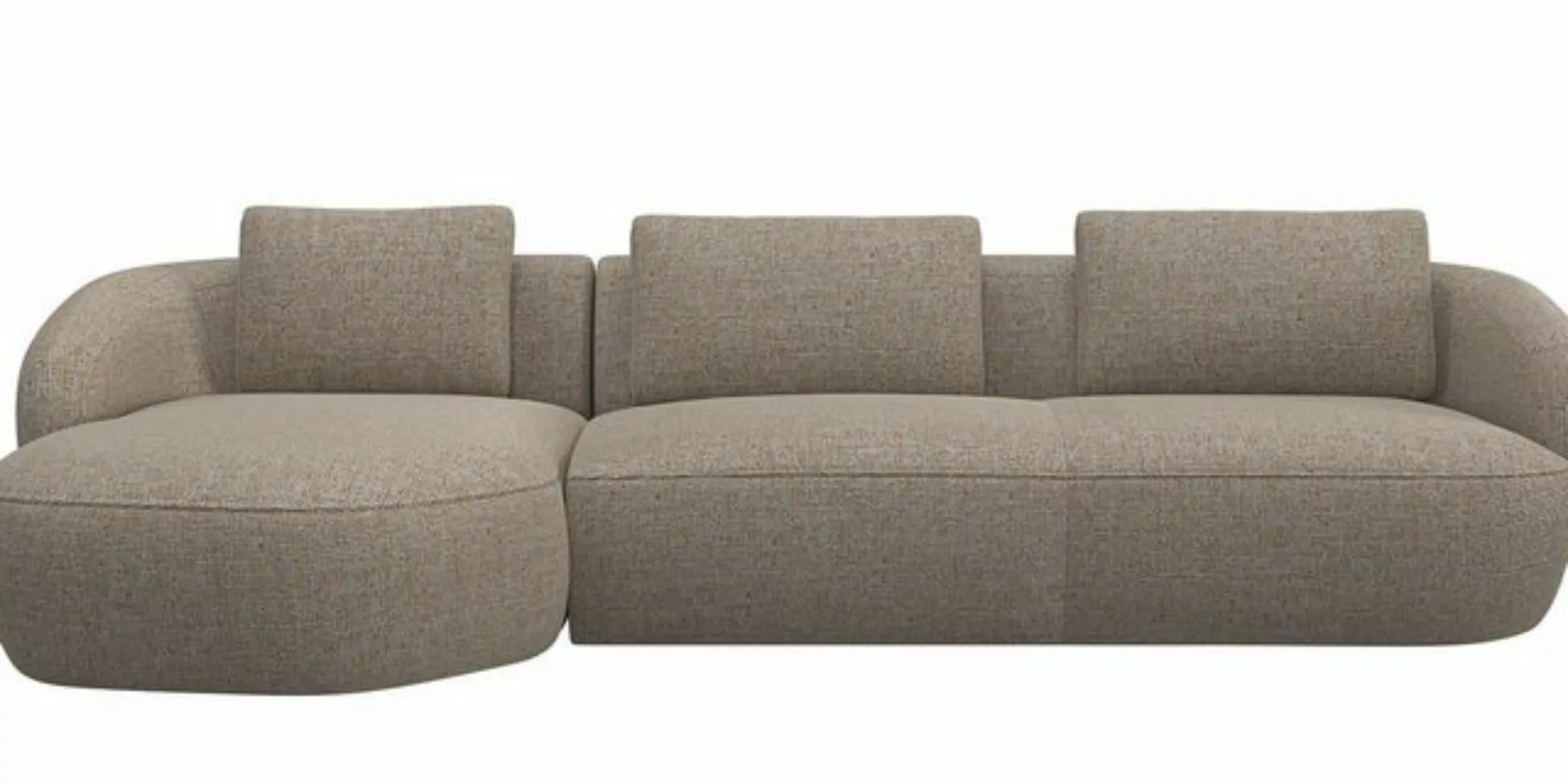 FLEXLUX Wohnlandschaft Torino, rund, L-Form, Sofa-Ecke mit Recamiere, Longc günstig online kaufen