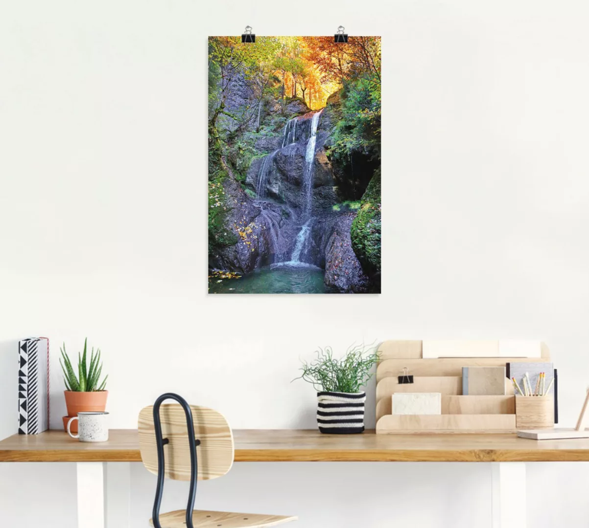 Artland Wandbild "Niedersonthofener Wasserfall im Allgäu", Wasserfallbilder günstig online kaufen