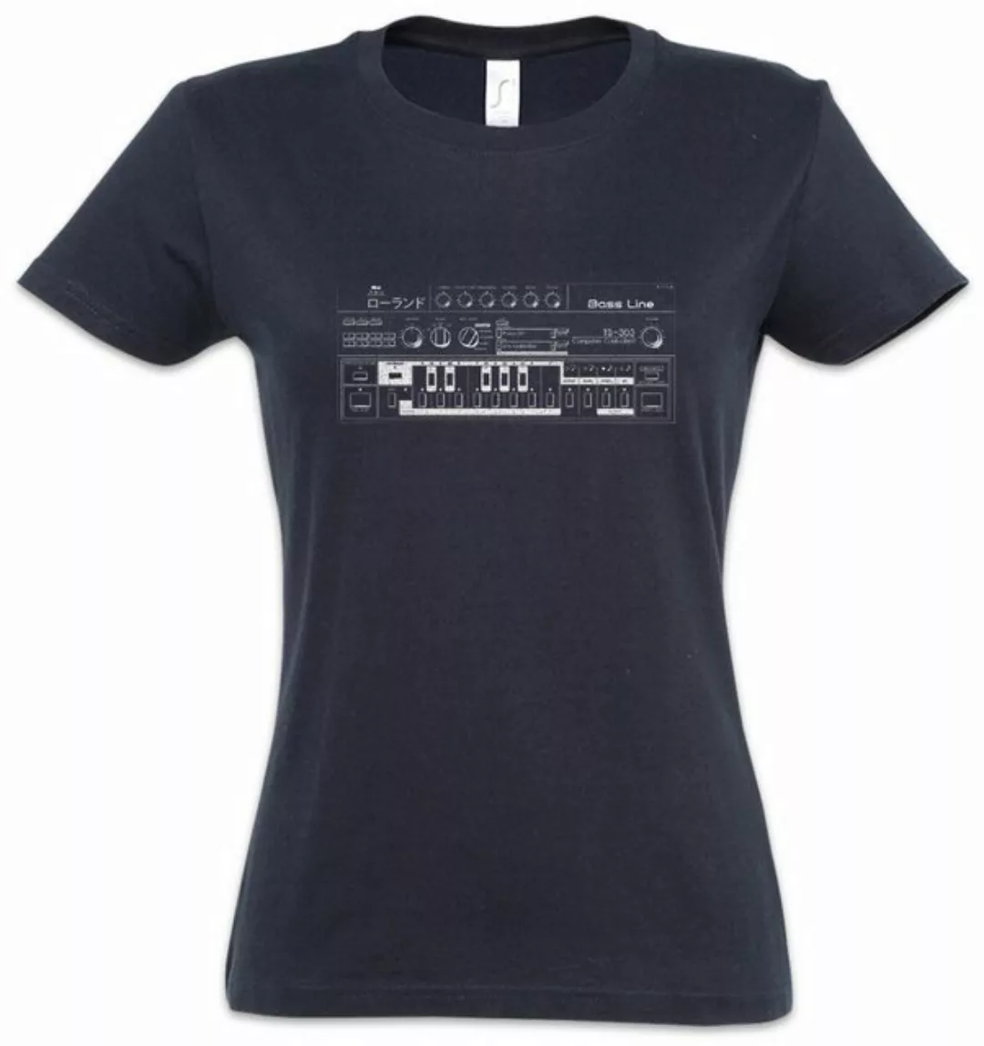 Urban Backwoods Print-Shirt Synthesizer 303 Damen T-Shirt Acid Techno Elect günstig online kaufen