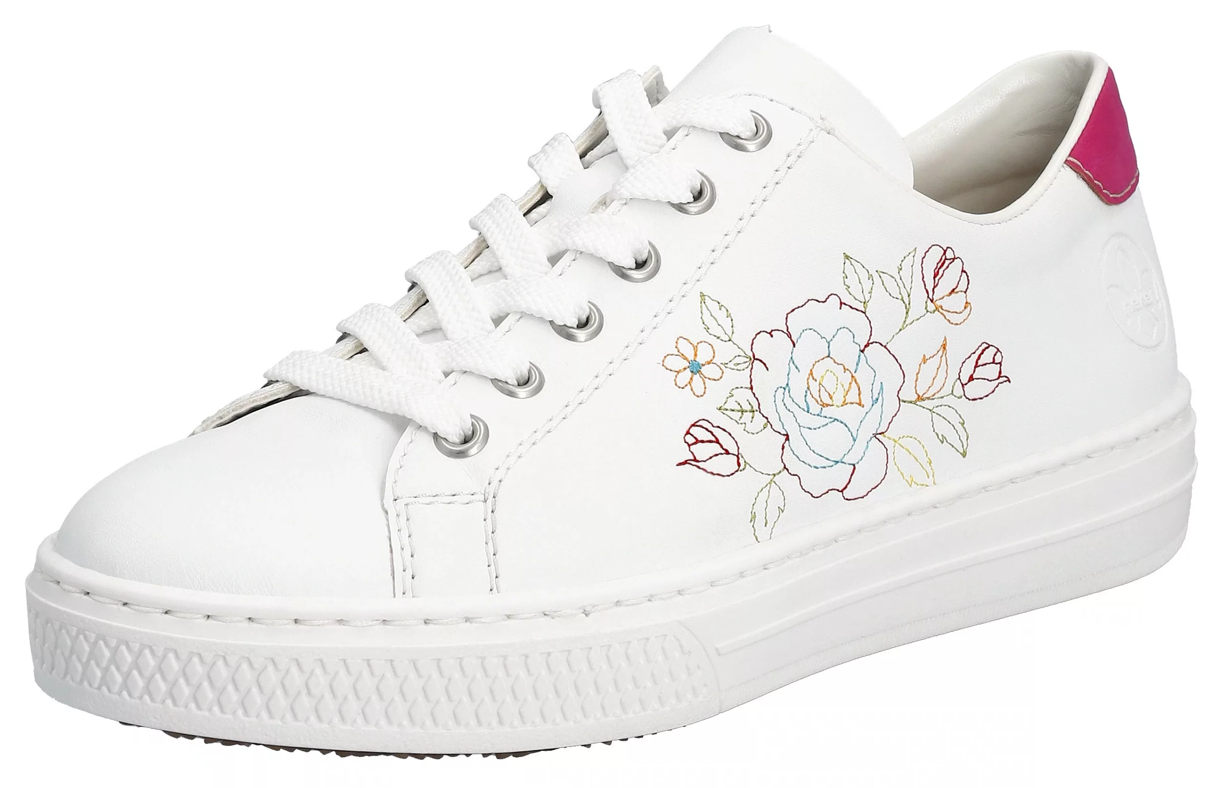 Rieker Sneaker, mit seitlicher Blumenstickerei, Freizeitschuh, Halbschuh, S günstig online kaufen