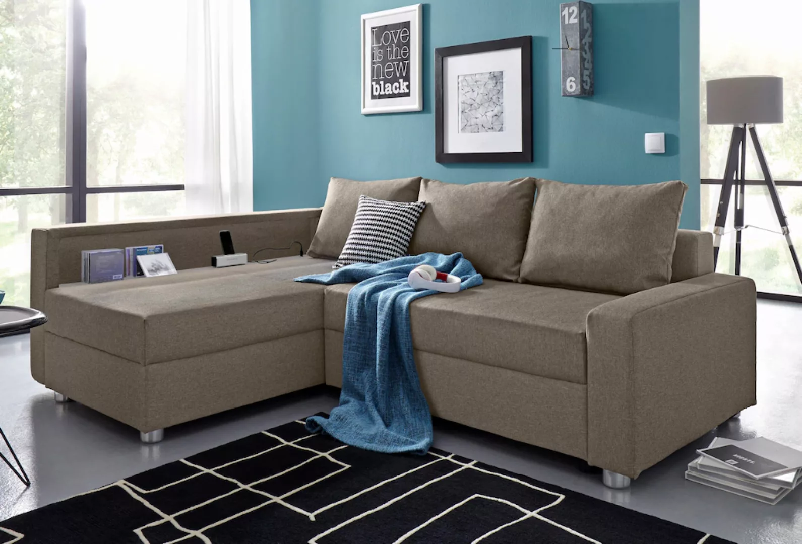 COLLECTION AB Ecksofa »Relax L-Form«, inklusive Bettfunktion, Federkern, wa günstig online kaufen