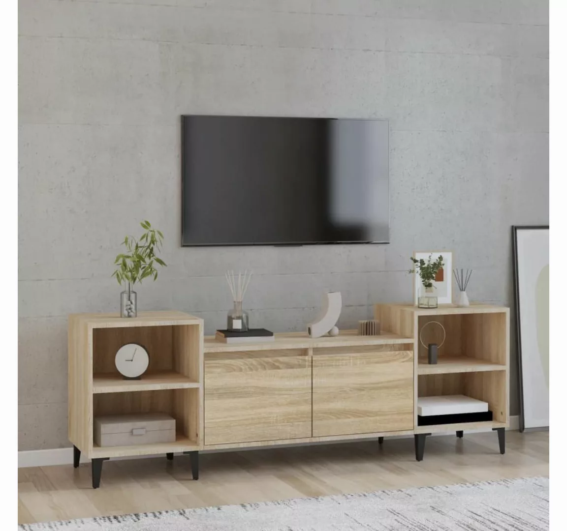 vidaXL TV-Schrank TV-Schrank Sonoma-Eiche 160x35x55 cm Holzwerkstoff (1-St) günstig online kaufen
