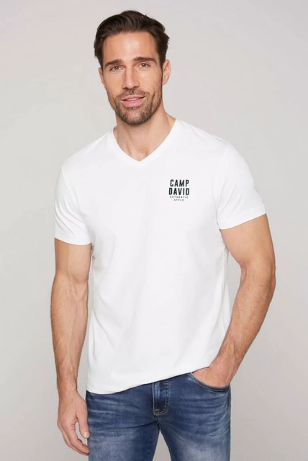 CAMP DAVID V-Shirt mit Elasthan-Anteil günstig online kaufen