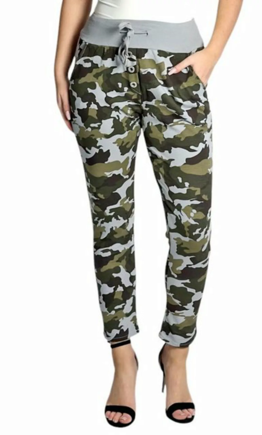 Mississhop Boyfriend-Hose Camouflage Damenhose Militär Hose Jogginghose M.1 günstig online kaufen