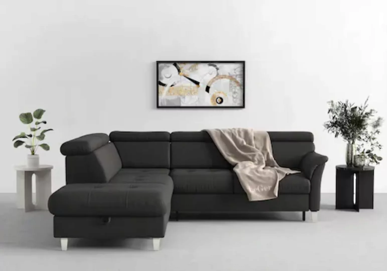 sit&more Ecksofa »Marano L-Form«, inklusive Kopfteilverstellung, wahlweise günstig online kaufen