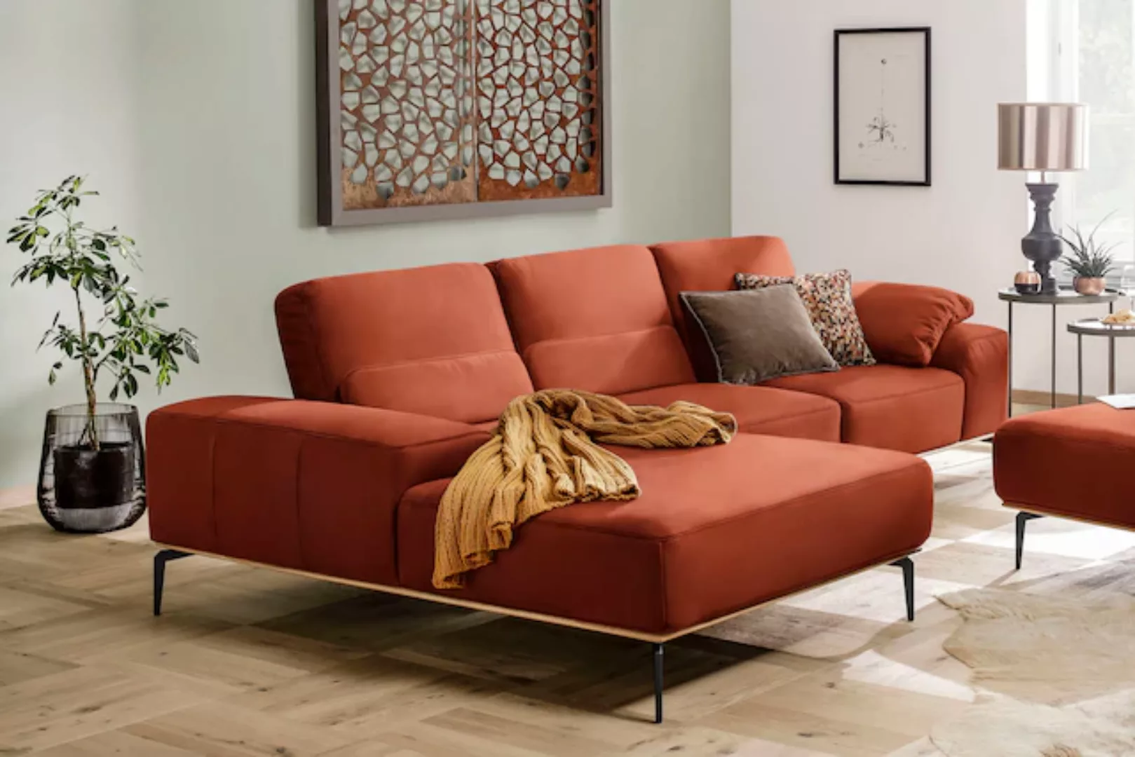 W.SCHILLIG Ecksofa "run, Designsofa mit tollem Sitzkomfort, bequem, L-Form" günstig online kaufen