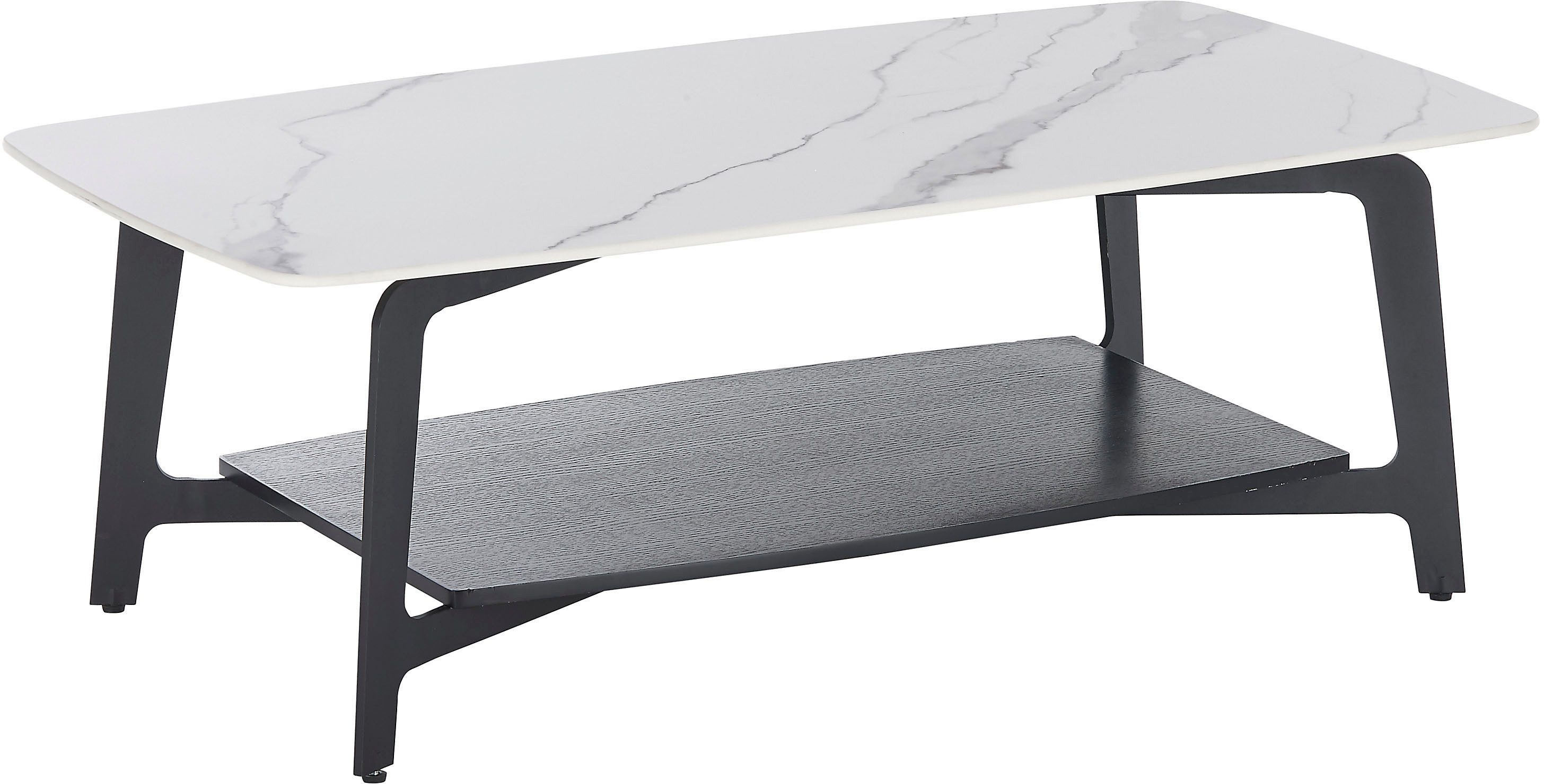 Stolkom Couchtisch "Isa", 130 cm Keramik weiß marmoriert günstig online kaufen