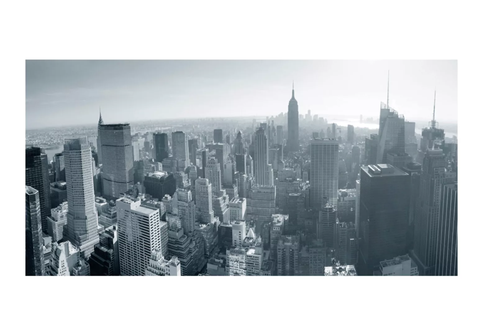 Xxl Tapete - Schwarz-weißes Panorama Von New York City günstig online kaufen