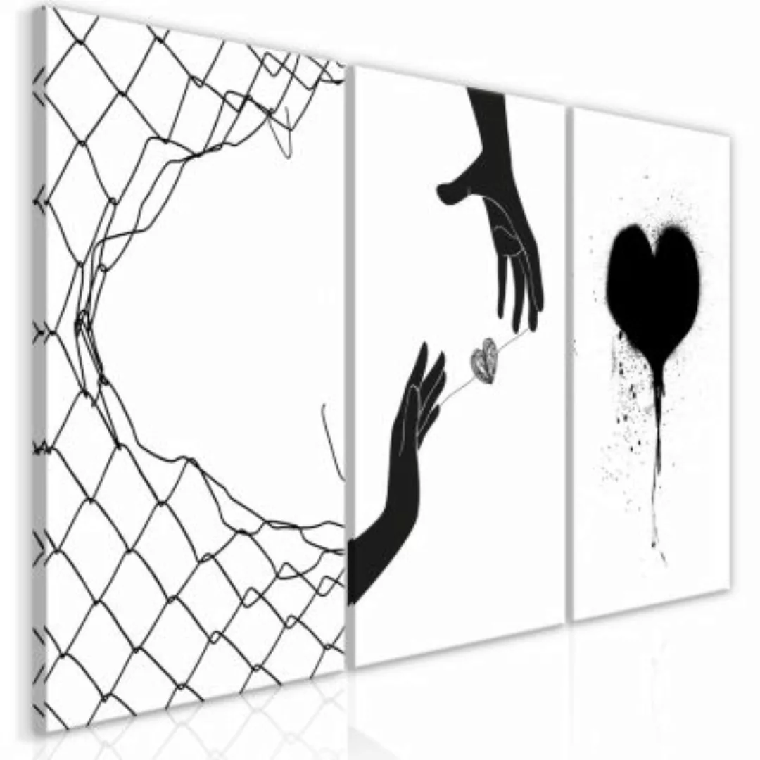 artgeist Wandbild Heart (Collection) schwarz/weiß Gr. 60 x 30 günstig online kaufen