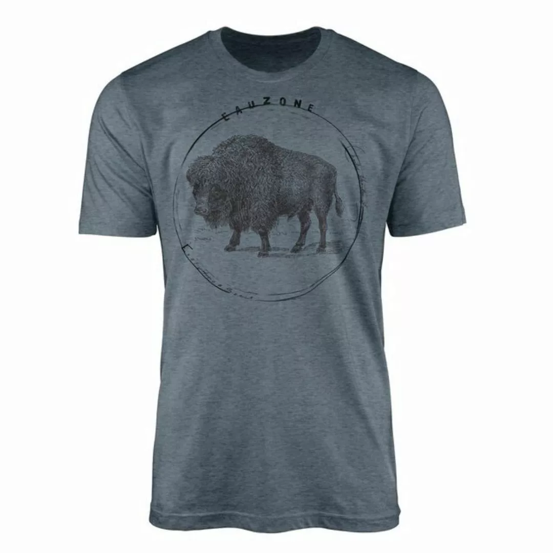 Sinus Art T-Shirt Evolution Herren T-Shirt Bison günstig online kaufen