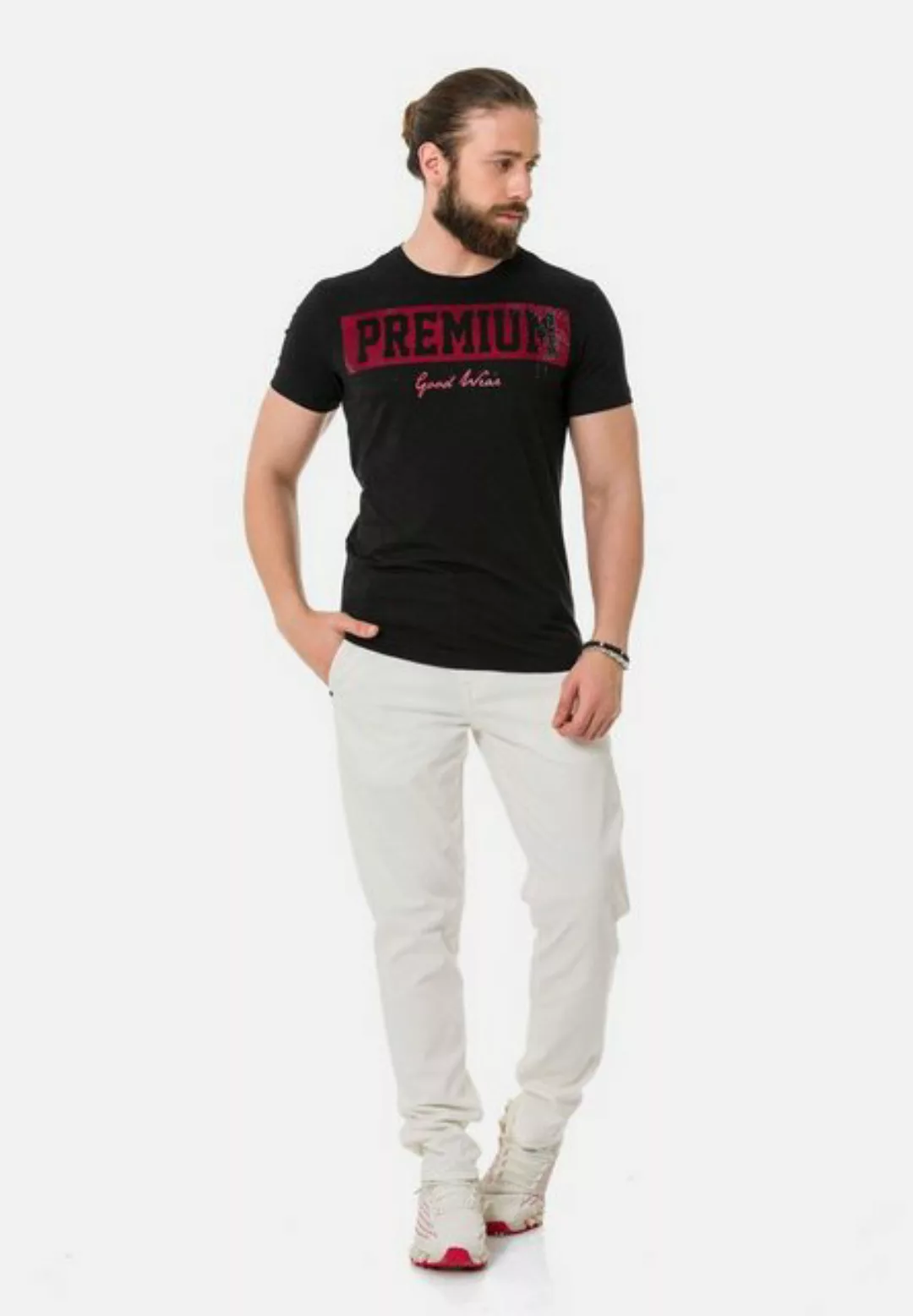 Cipo & Baxx T-Shirt mit Strass-Print günstig online kaufen