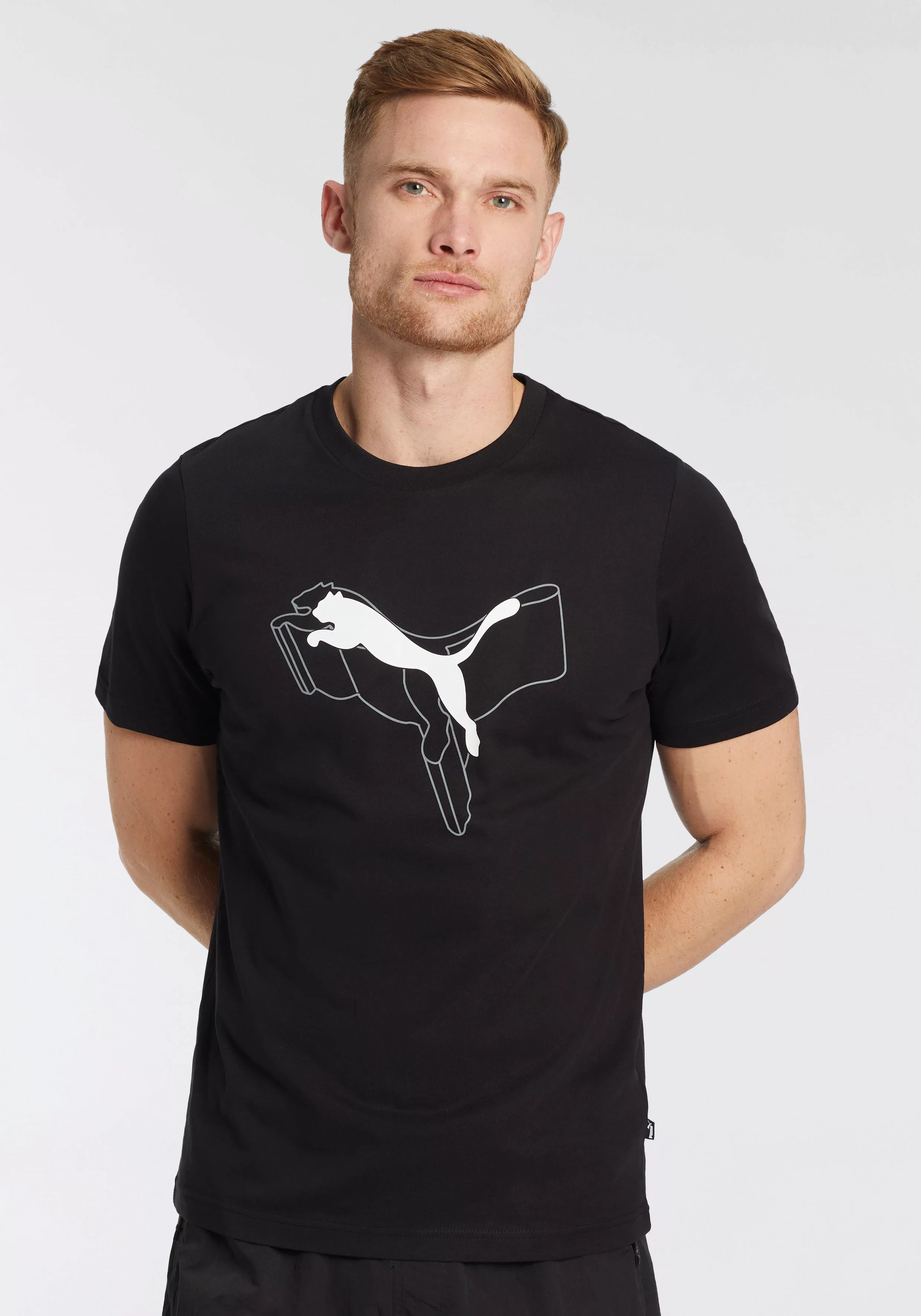 PUMA T-Shirt "ESS+ LOGO LAB CAT TEE" günstig online kaufen