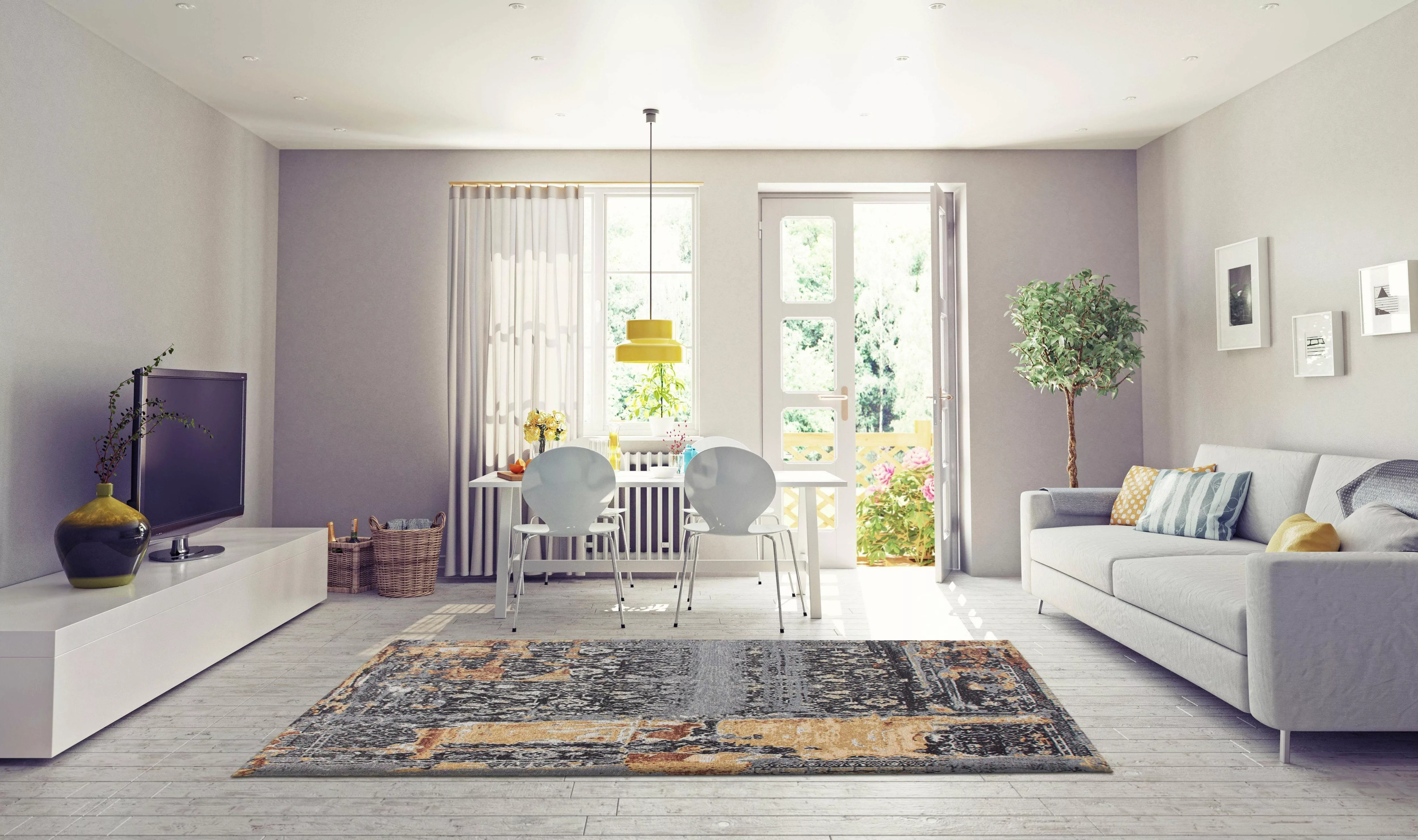 Home affaire Teppich »Cara«, rechteckig, Vintage Design, Wohnzimmer günstig online kaufen