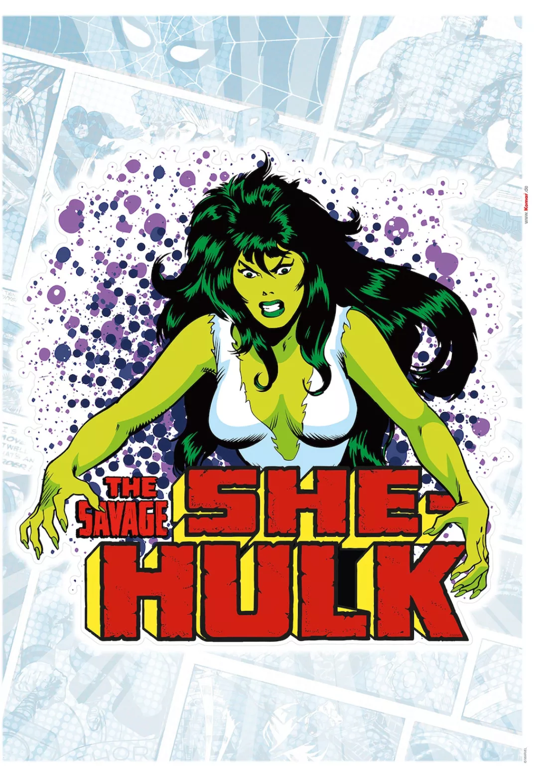 KOMAR Wandtattoo - She-Hulk Comic Classic  - Größe 50 x 70 cm mehrfarbig Gr günstig online kaufen