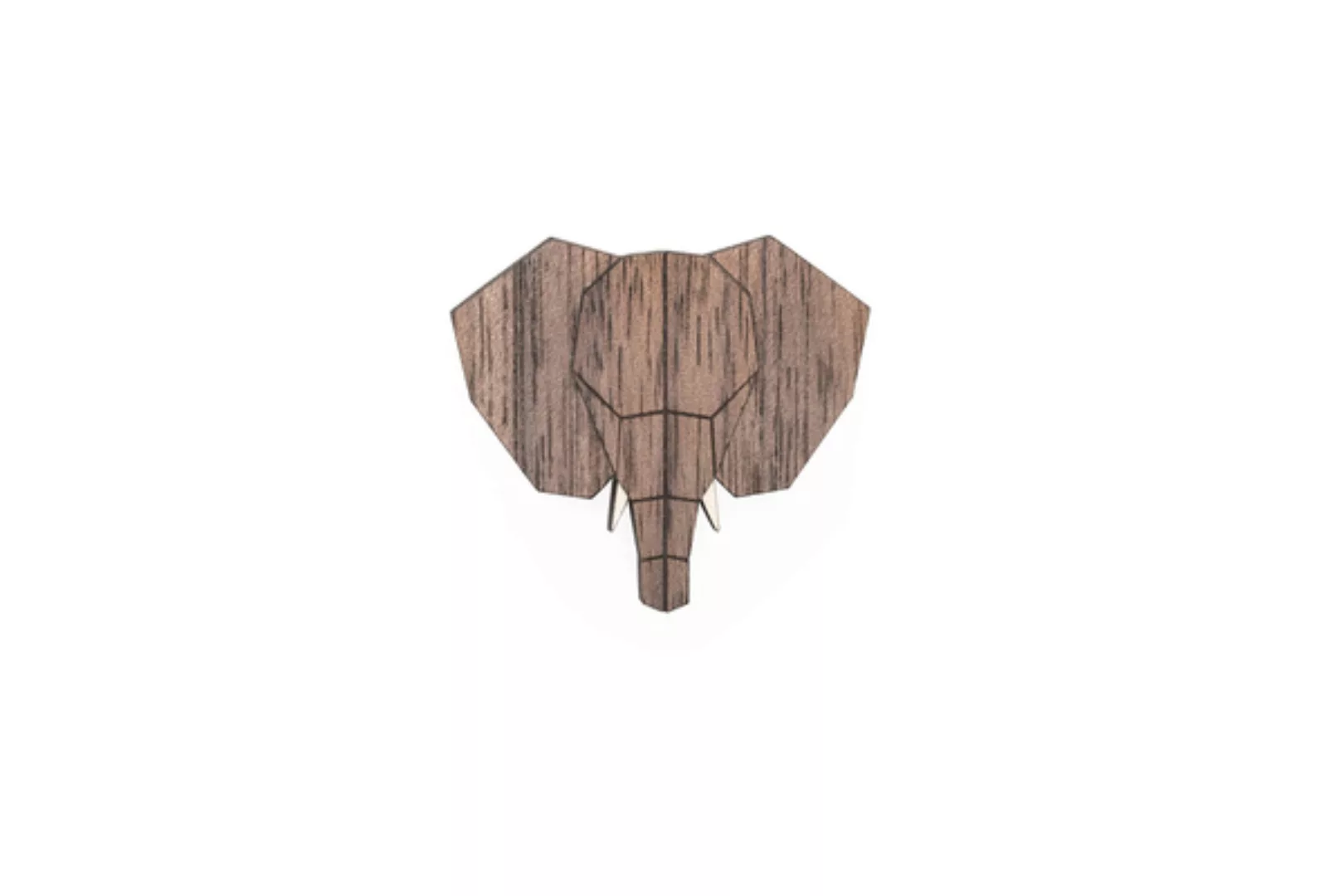 Brosche Aus Holz - Elefant | Mode Schmuck günstig online kaufen