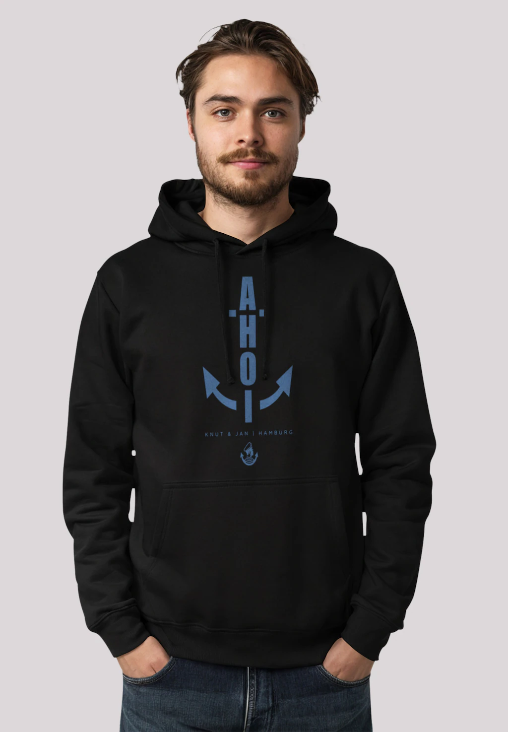 F4NT4STIC Kapuzenpullover "Ahoi Anker Blau Knut & Jan Hamburg", Premium Qua günstig online kaufen