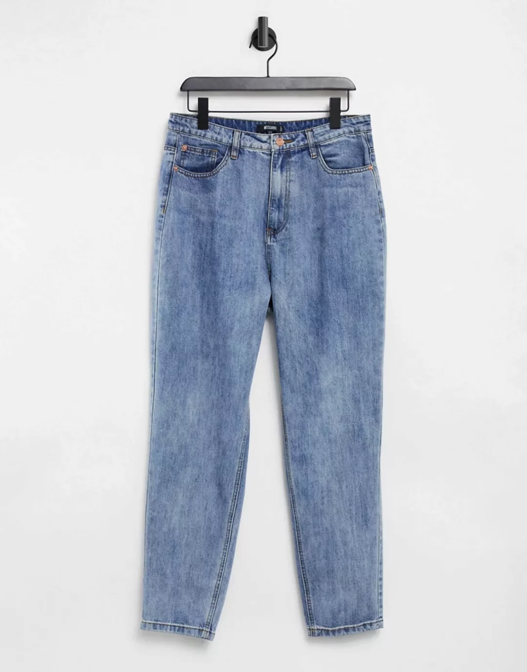 Missguided – Mom-Jeans in blauer Vintage-Waschung günstig online kaufen