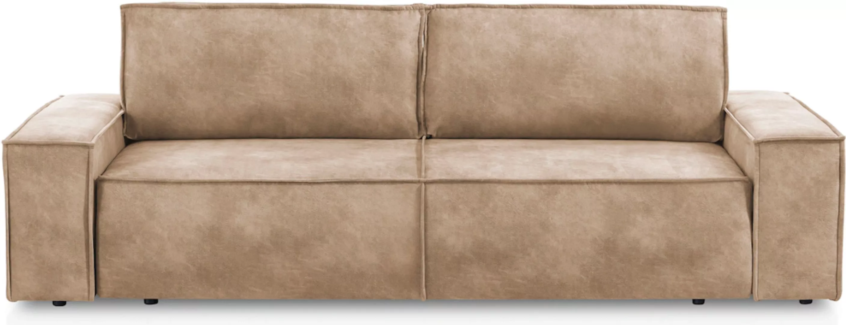 Home affaire 3-Sitzer "SHERWOOD Schlafsofa (257cm) Cord, Samtvelours, Vinta günstig online kaufen