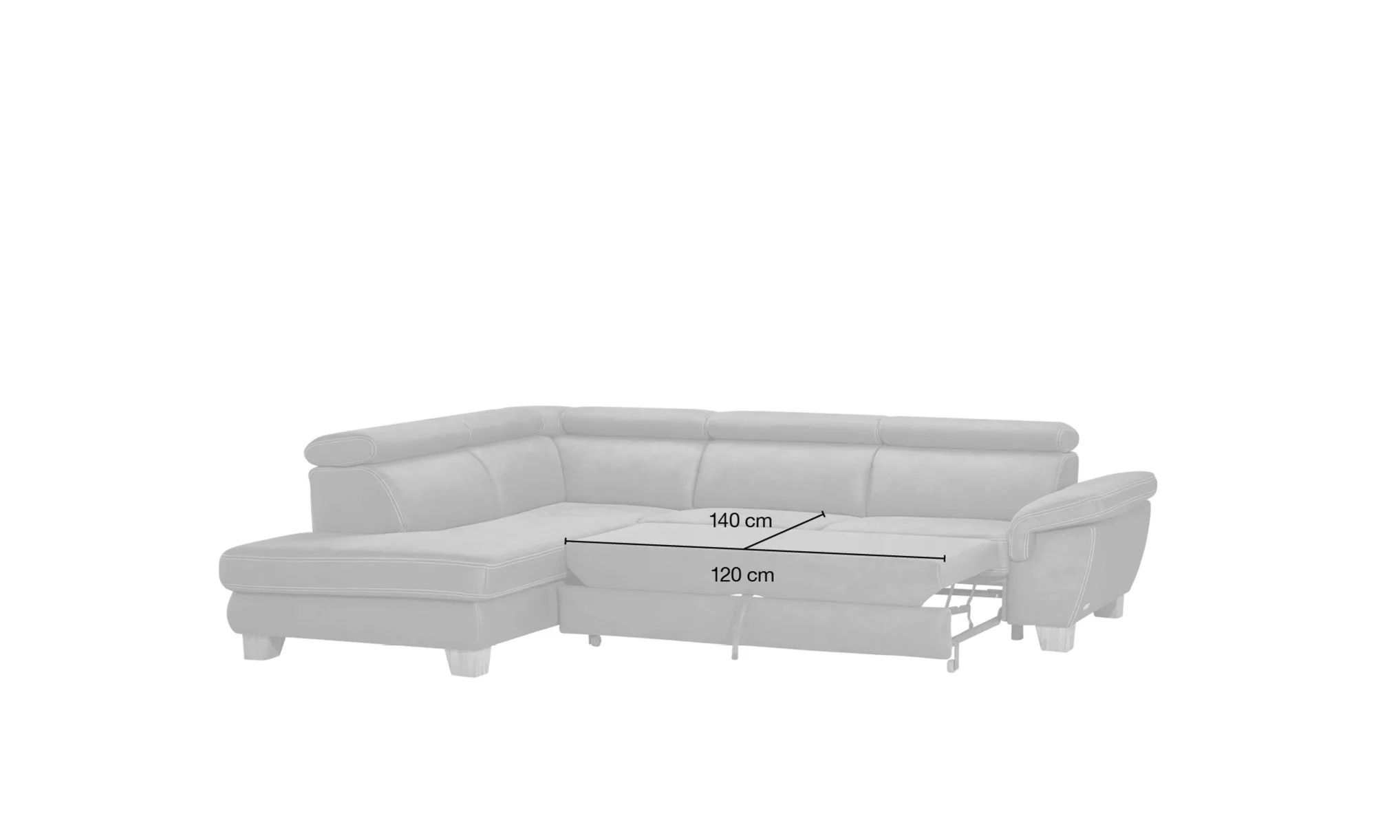 Gray & Jones Ecksofa  Indra ¦ grau ¦ Maße (cm): B: 275 H: 81 T: 225 Polster günstig online kaufen