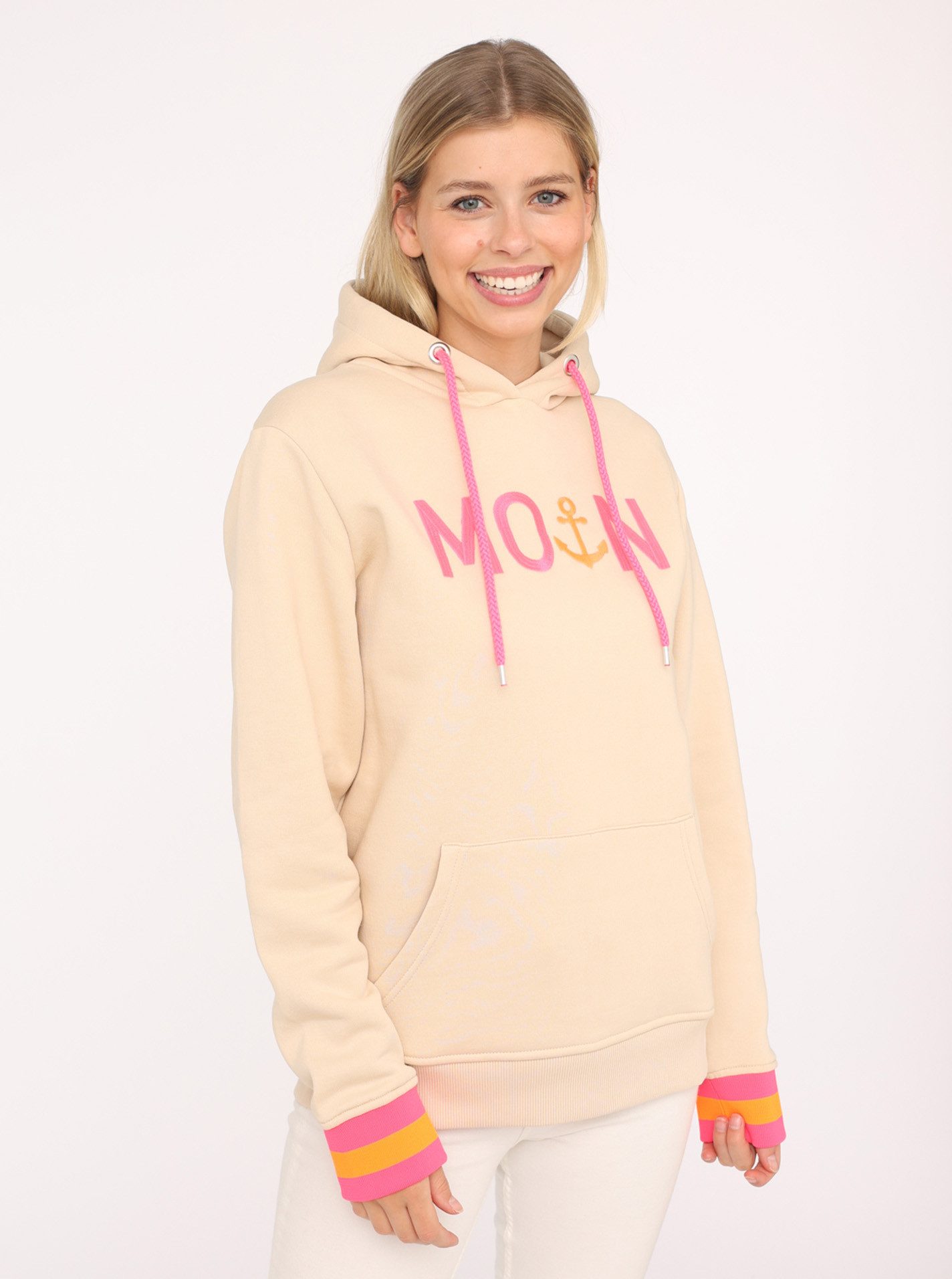 Zwillingsherz Hoodie "Rahel" Kontrastbündchen, Kängurutasche, Langarm, günstig online kaufen