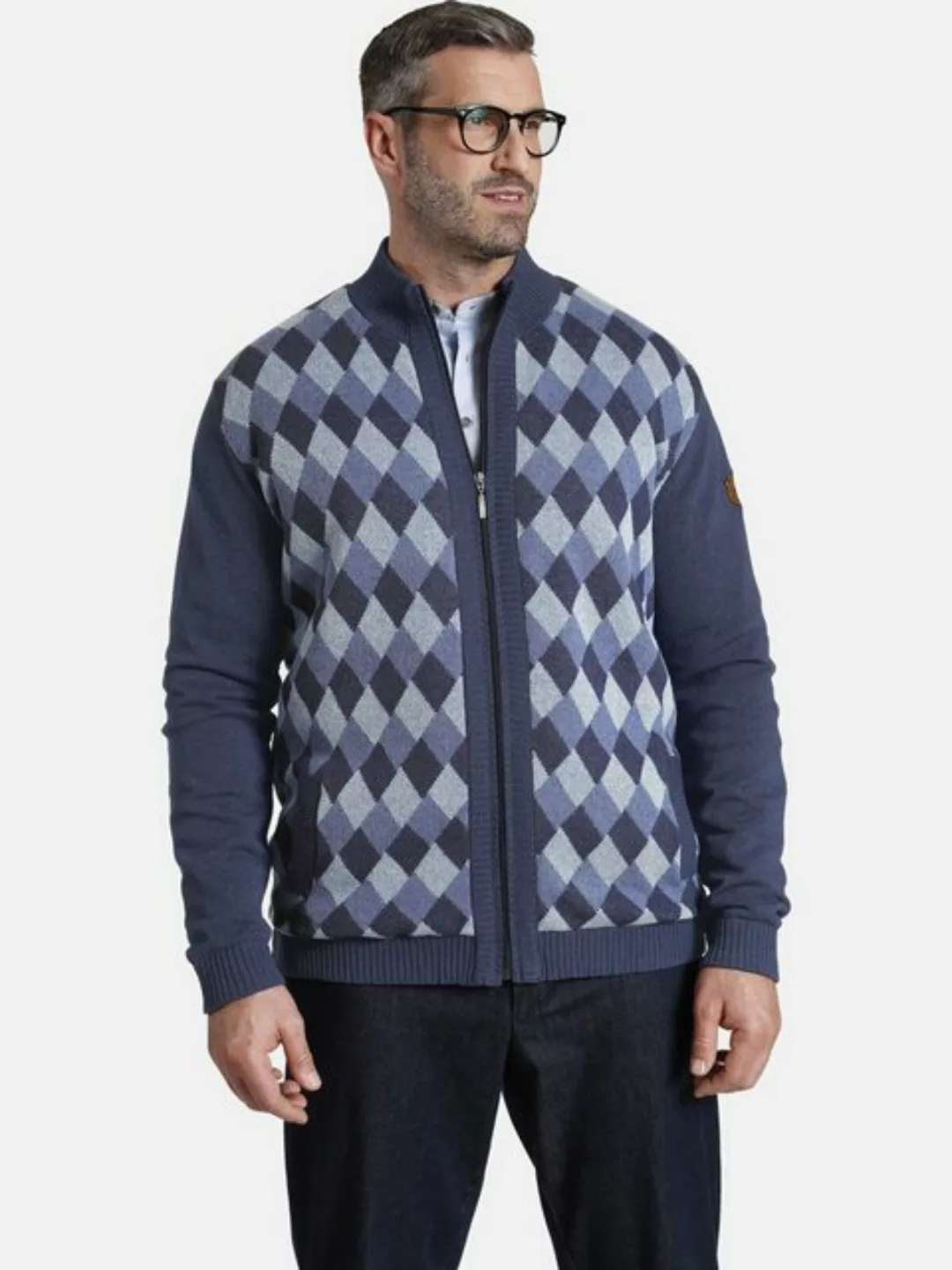 Charles Colby Strickjacke DUKE PHIL mit gestepptem Futter günstig online kaufen