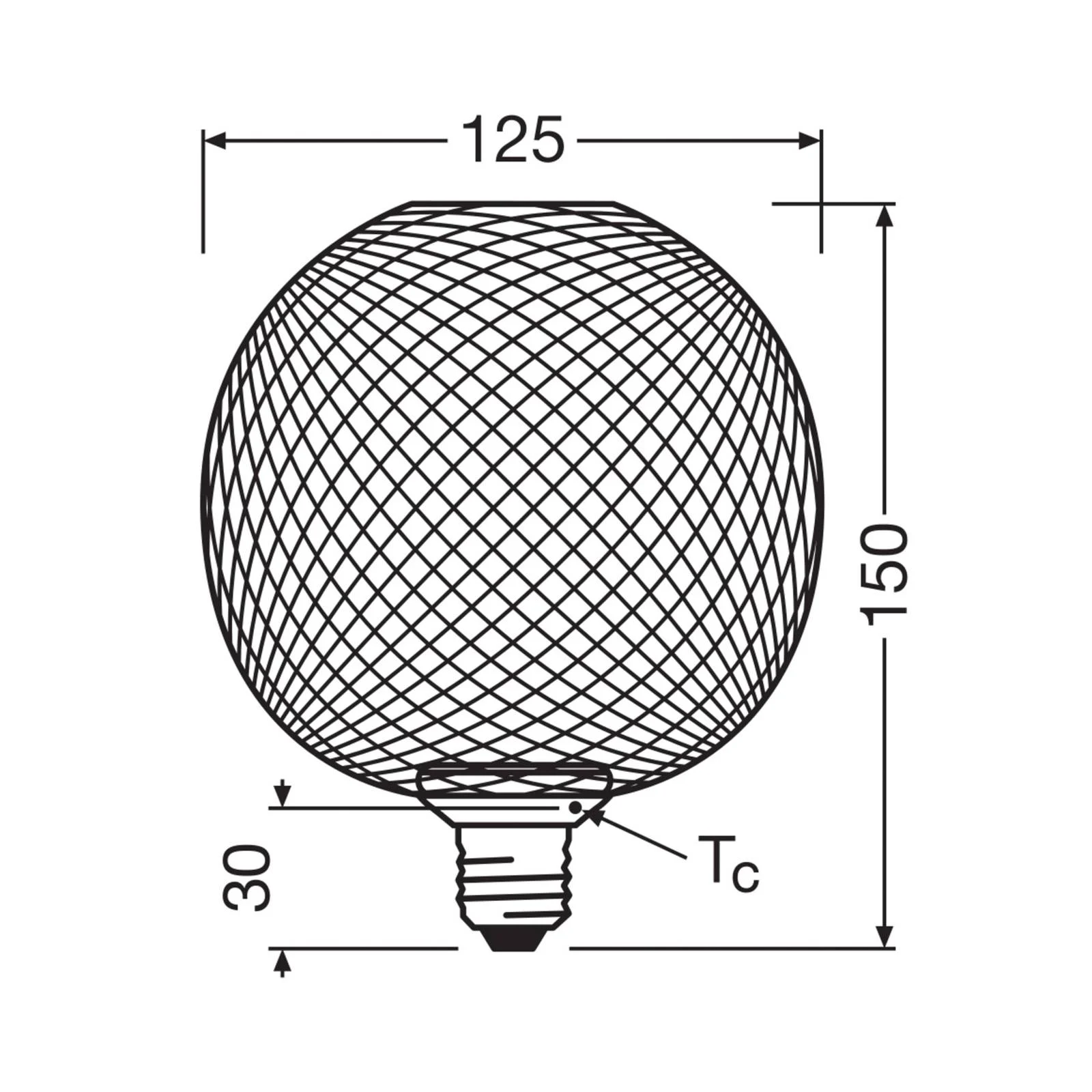 OSRAM Decor LED Flat Globe E27 3,5W schwarz 2.700K Metall günstig online kaufen