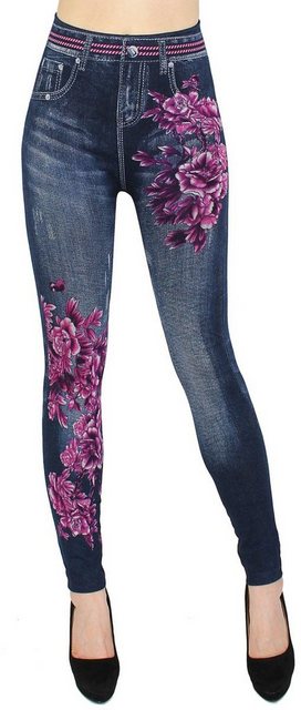 dy_mode Thermoleggings Thermo Leggings Damen Jeggings Gefüttert Jeans-Optik günstig online kaufen