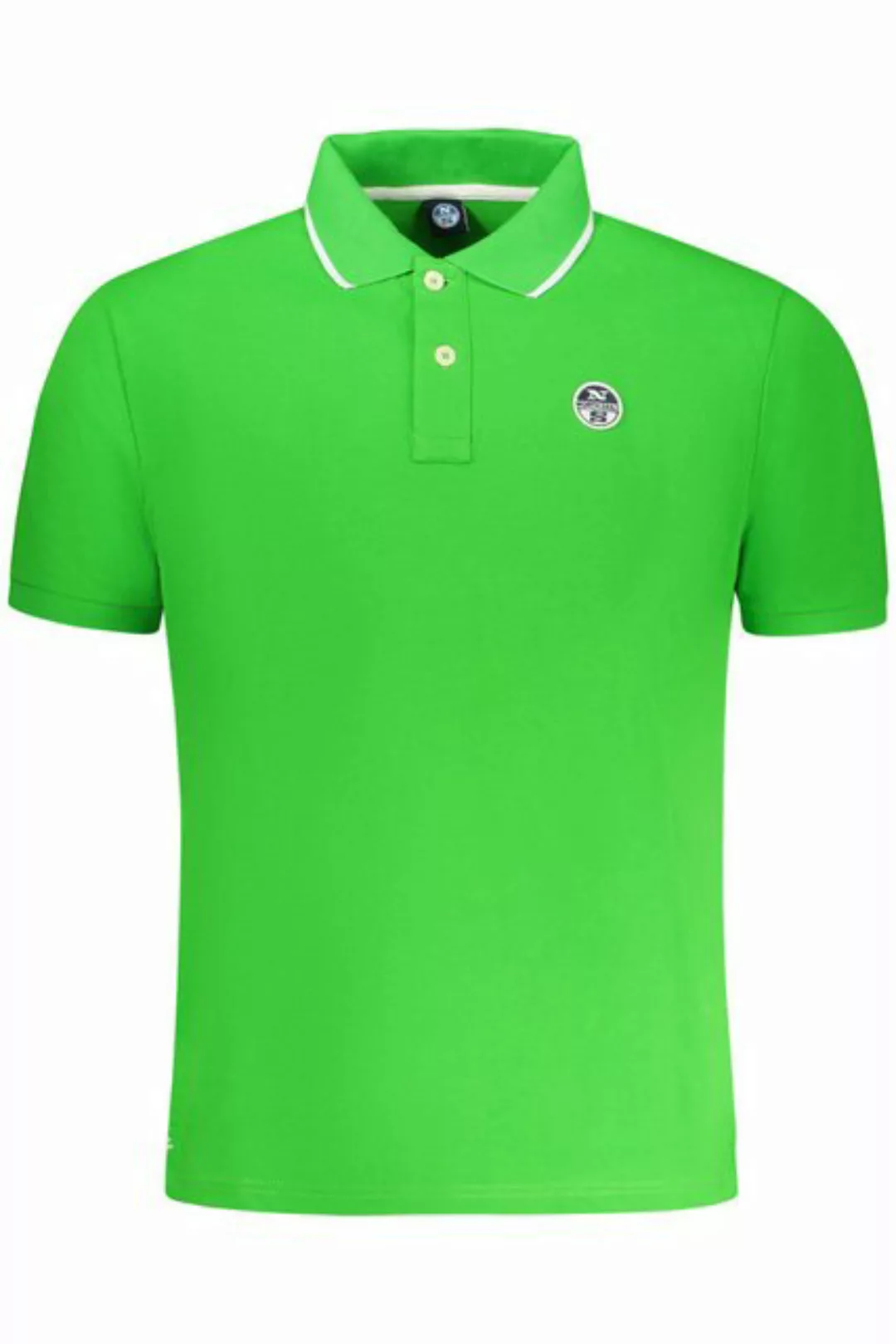 North Sails Poloshirt Grünes Herren Poloshirt mit Kontrastdetails und günstig online kaufen