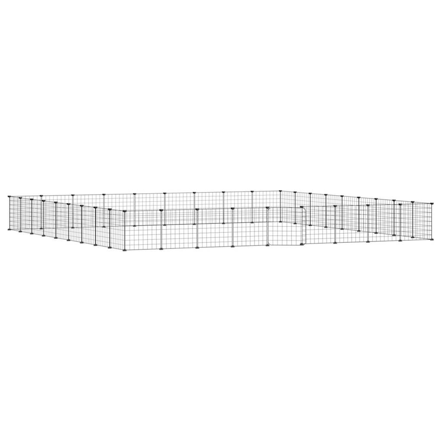 vidaXL 36-Tlg Haustierkäfig mit Tür Schwarz 35x35 cm Stahl Modell 6 günstig online kaufen