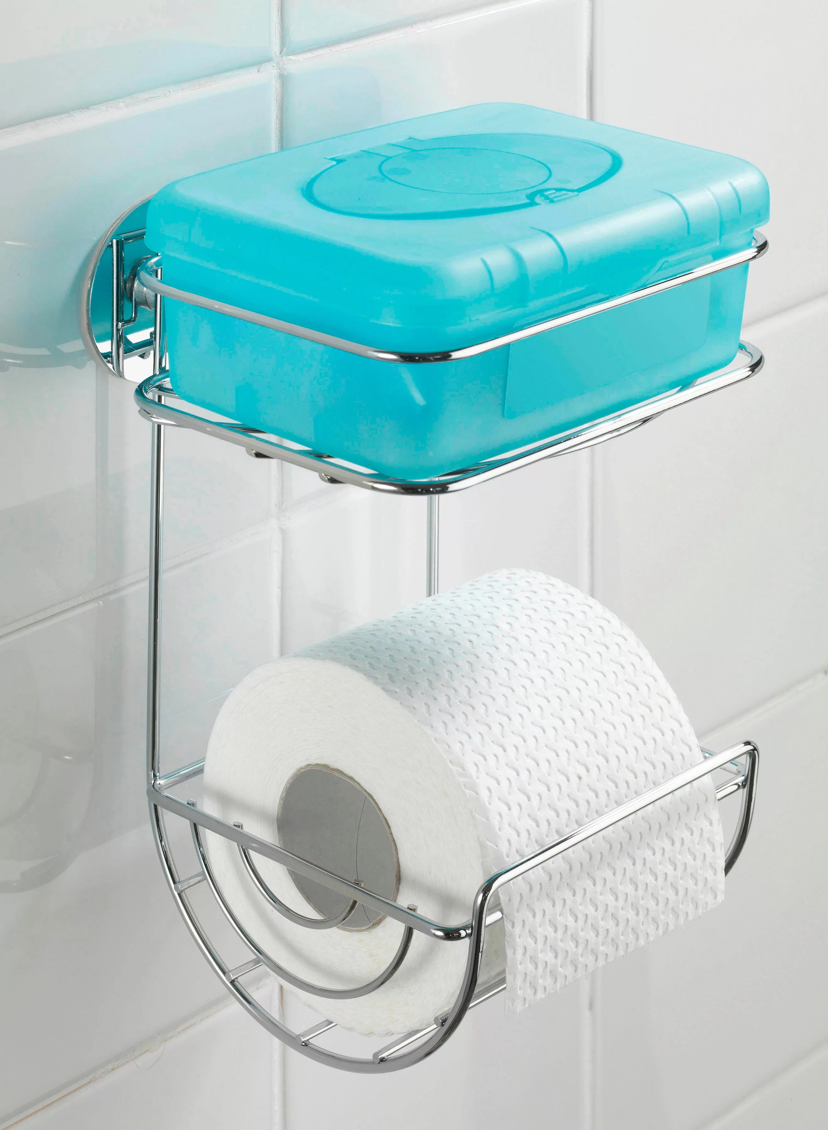 WENKO Turbo-Loc® Toilettenpapierhalter mit Ablage, Befestigen ohne bohren s günstig online kaufen