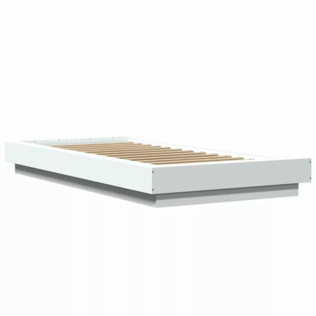 vidaXL Bett Bettgestell mit LED Weiß 75x190 cm Holzwerkstoff günstig online kaufen