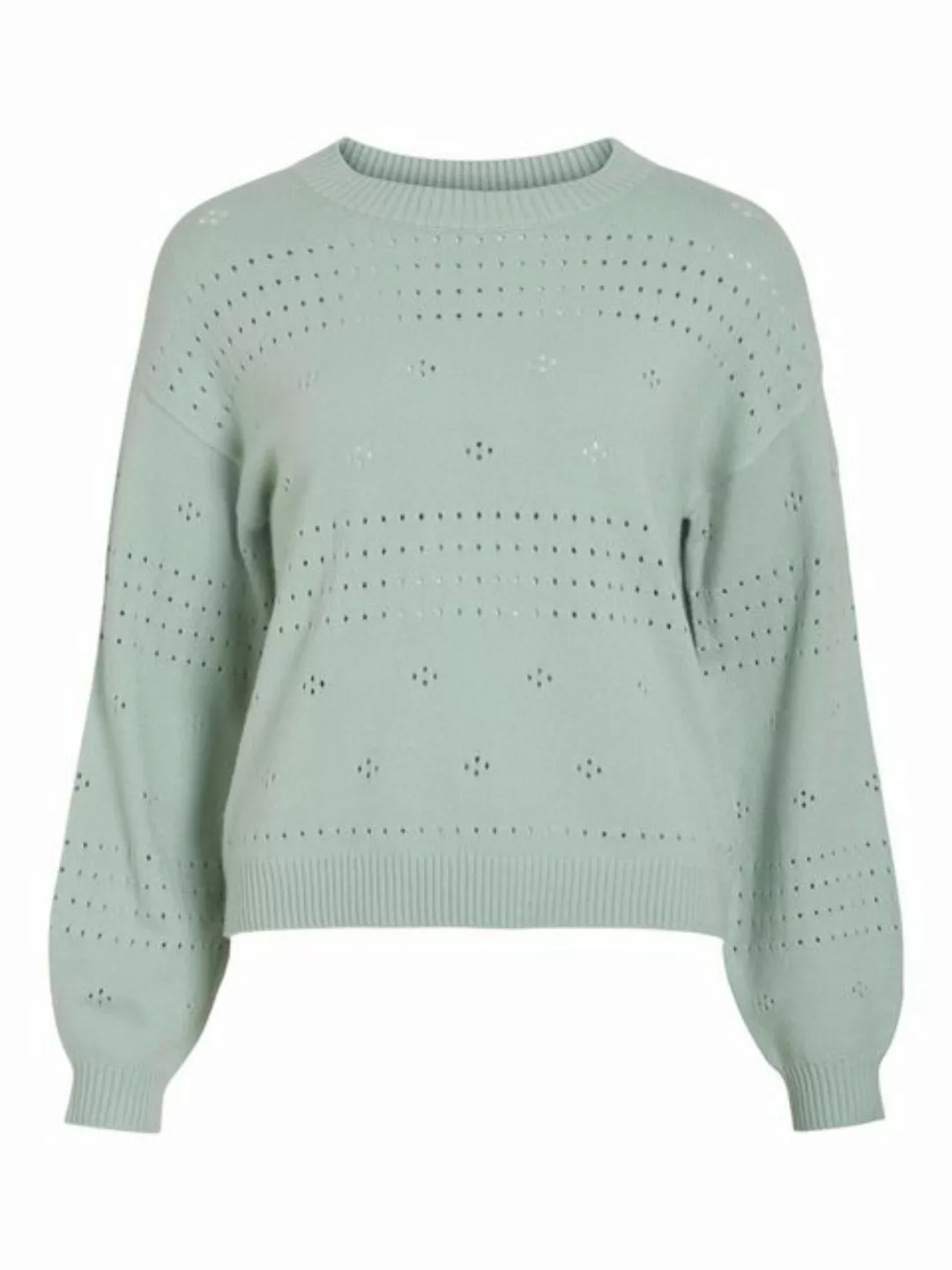 Vila Rundhalspullover VIRIL L/S O-NECK POINTELLE KNIT TOP-NOOS günstig online kaufen