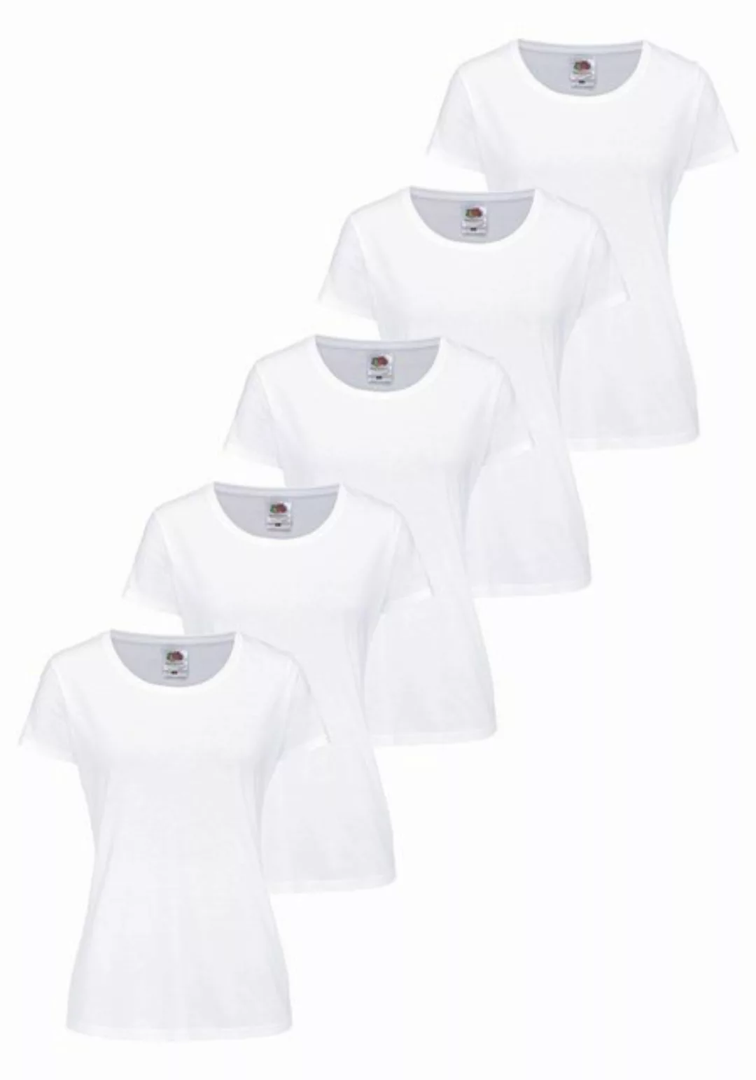 Fruit of the Loom Rundhalsshirt (Packung, 5-tlg) original T. LADY-FIT im 5e günstig online kaufen