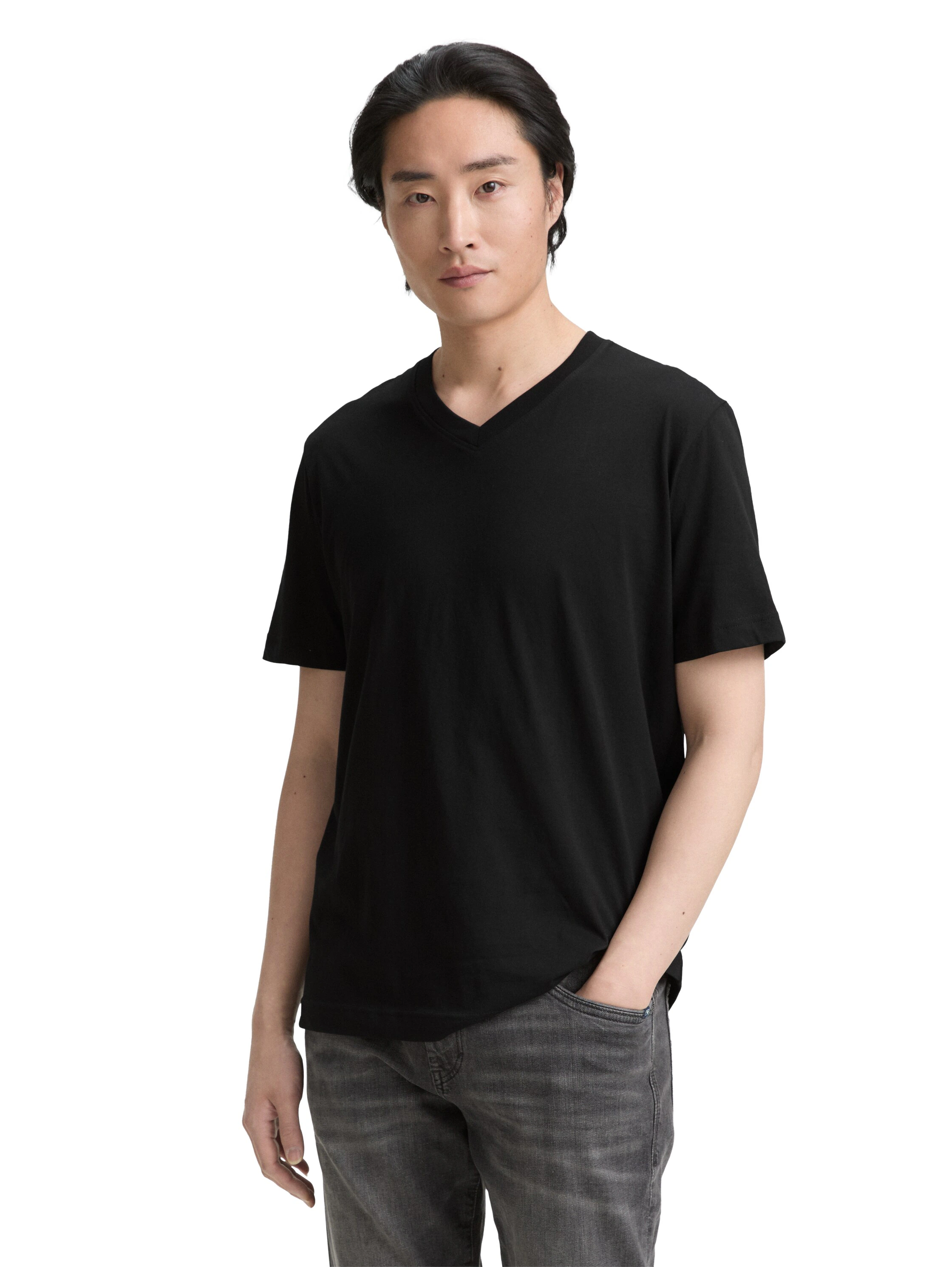 TOM TAILOR T-Shirt, (Packung, 2 tlg.), mit V-Ausschnitt, Doppelpack günstig online kaufen